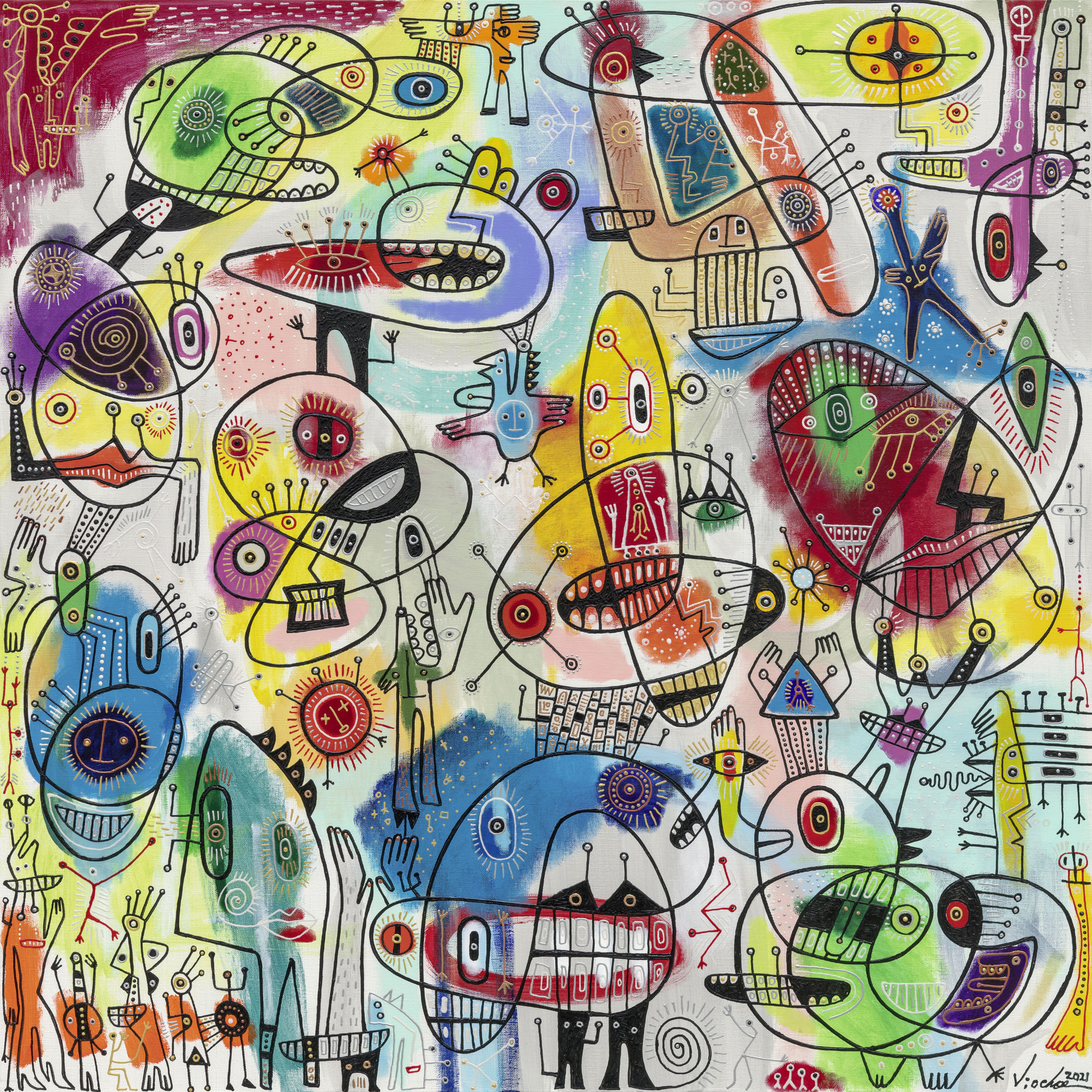 Vio Choe Infinite VIO 2021 Acrylic on canvas 100 × 100 cm