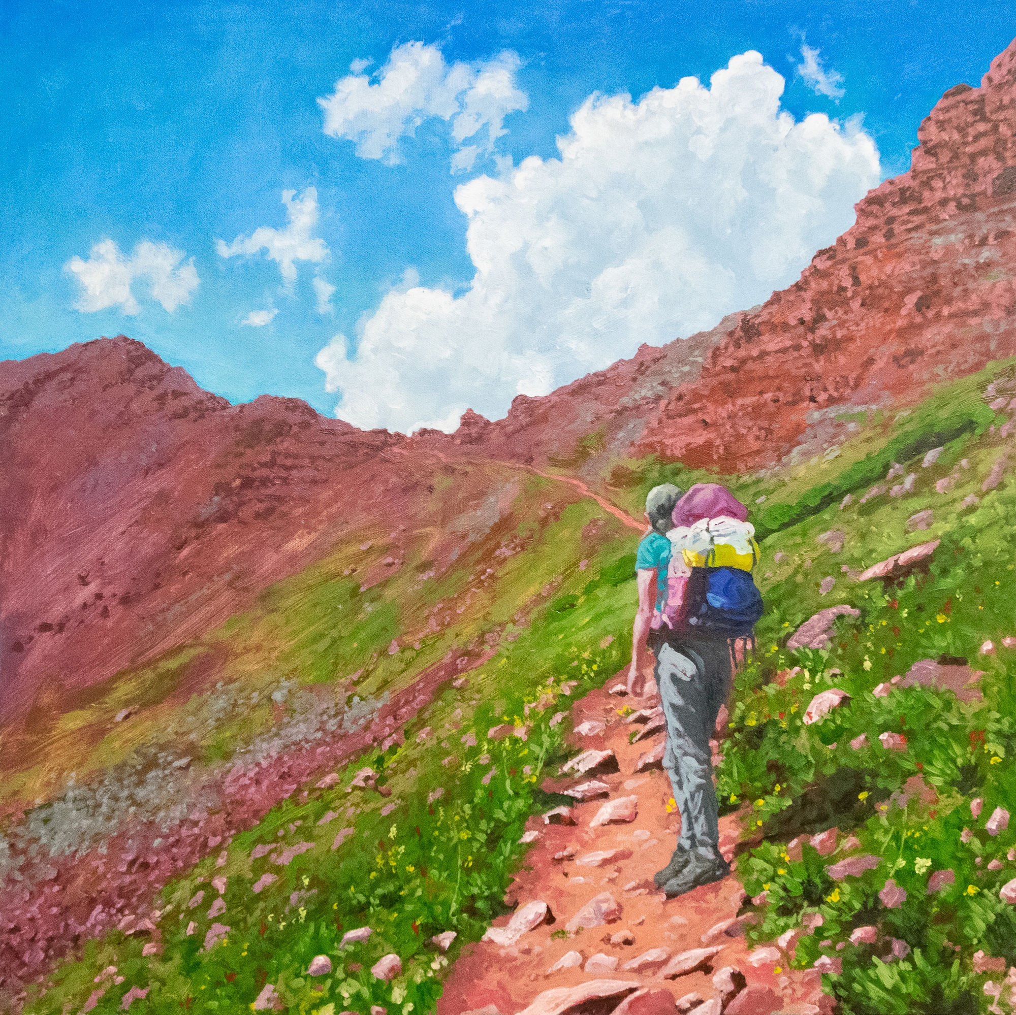 Haley Johnson West Maroon Pass, 2022 Oil on canvas 24 x 24 in.