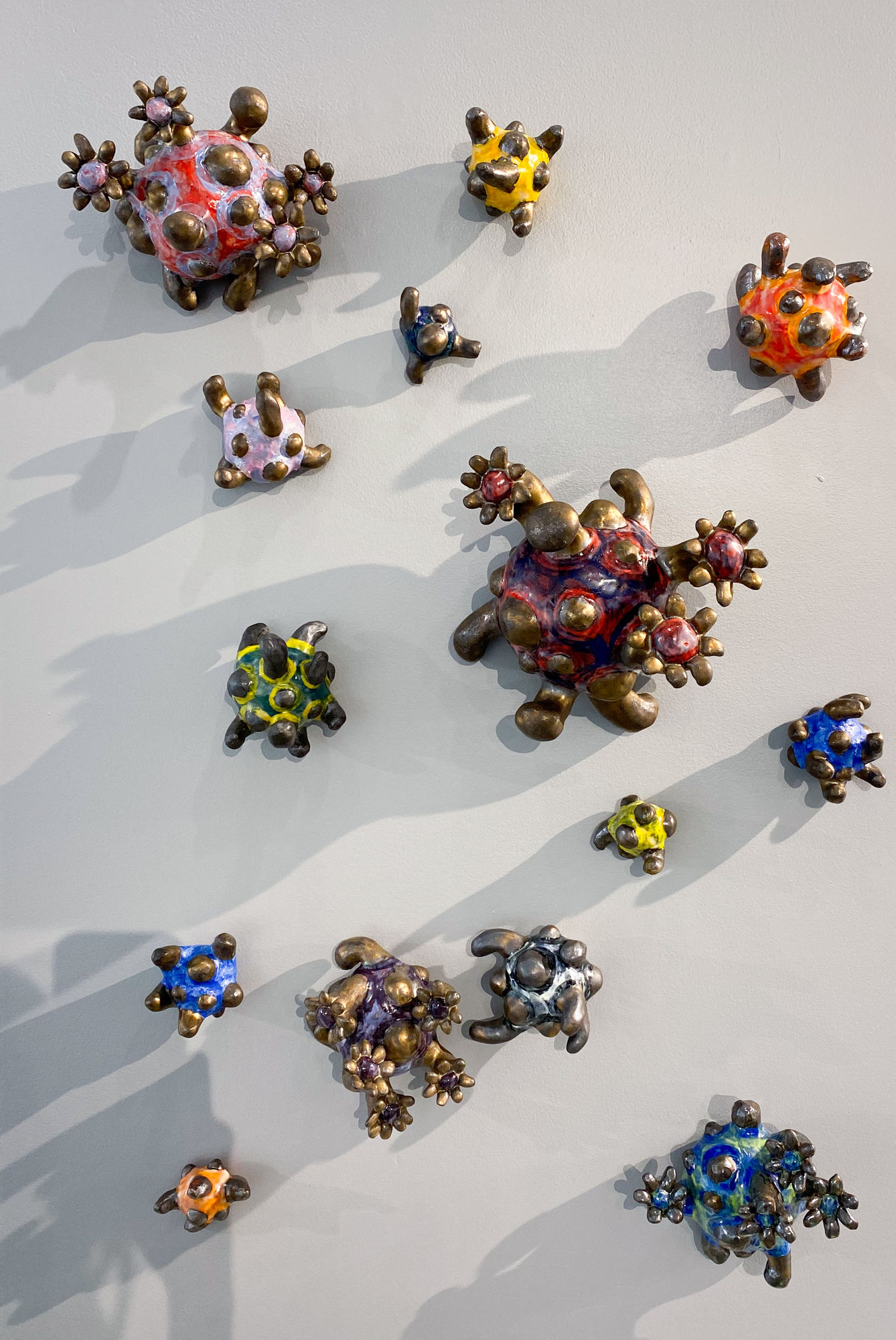 Justin Kedl Atomic Germination, Ongoing (2020 - Present) Ceramic stoneware, underglaze, glaze Dimensions Variable