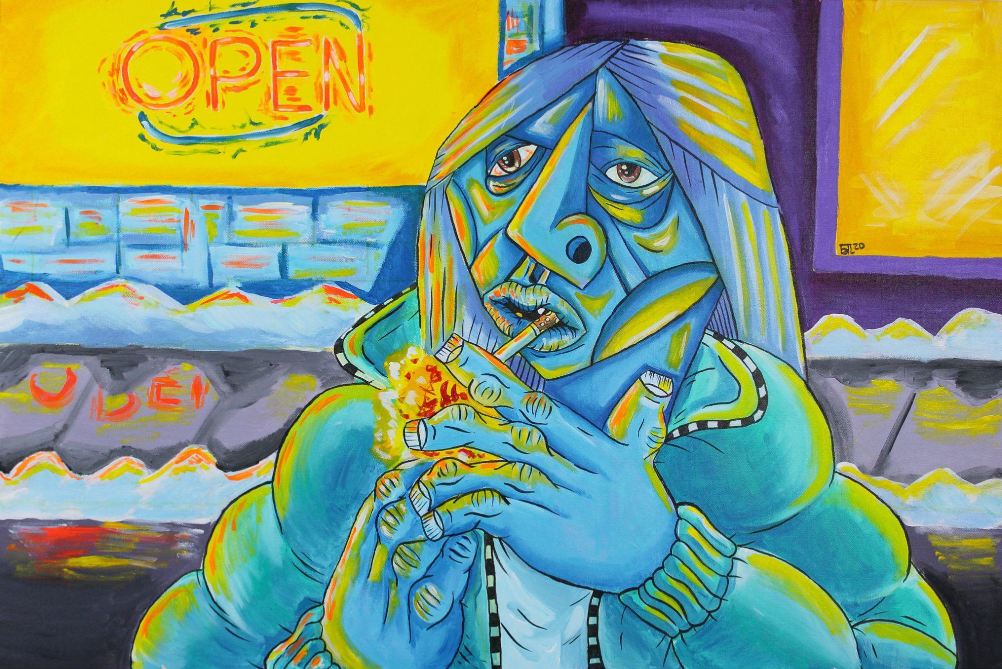 Billy Lyons Where Does Mommy Go?, 2020 Acrylic on canvas 24 x 36 in.