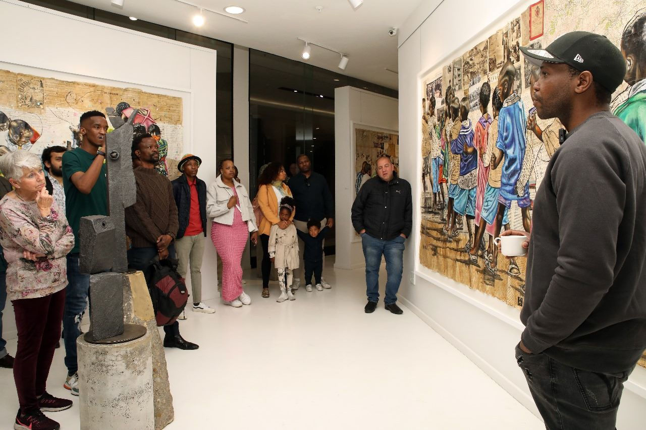 CHILDREN OF THE DREAM solo exhibition with Andrew Ntshabele walkabout at Artyli Gallery, 31 August 2024