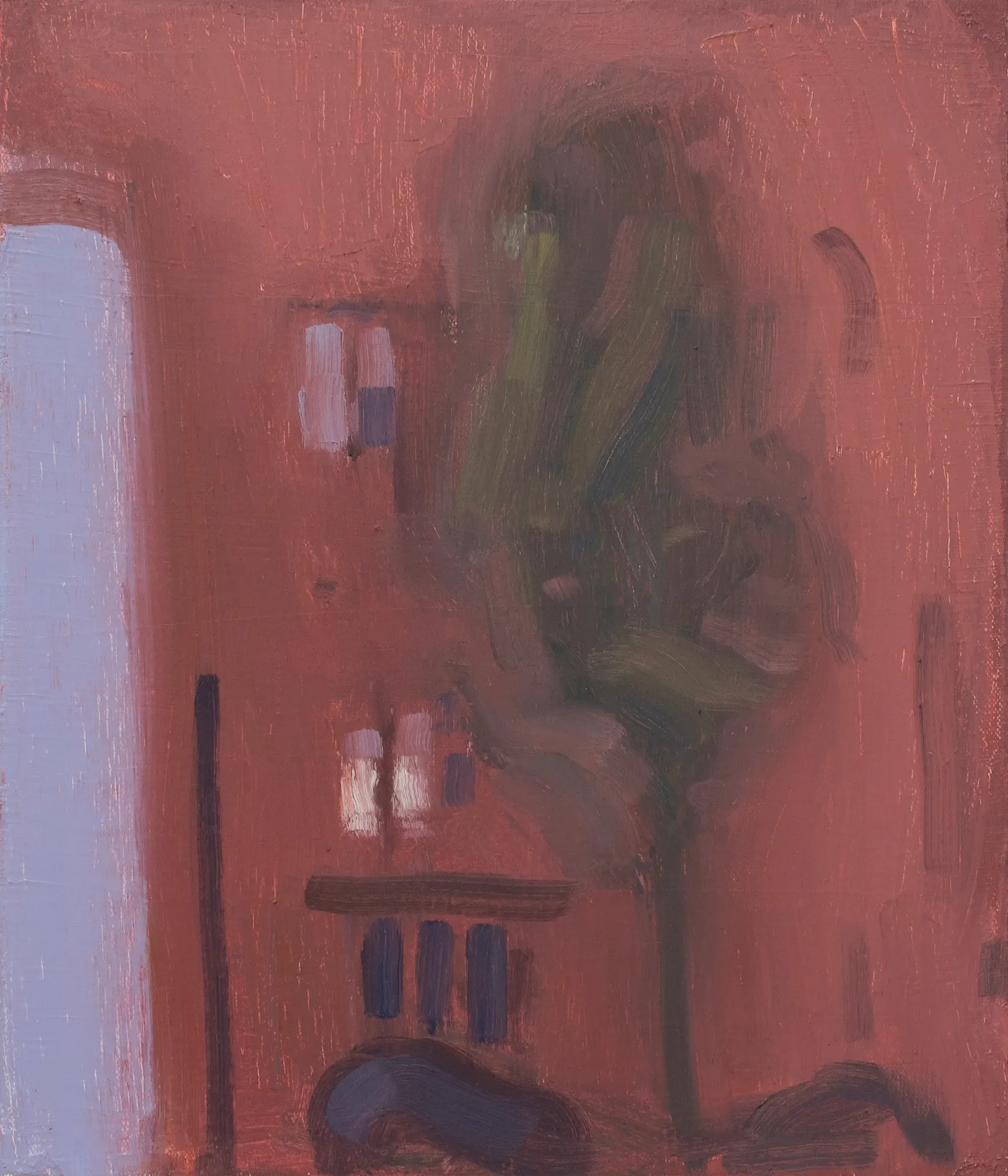 ANDREW L. SHEA, Matthewson Street (Grace Episcopal Church), 2022, Oil on canvas, 14 x 12”