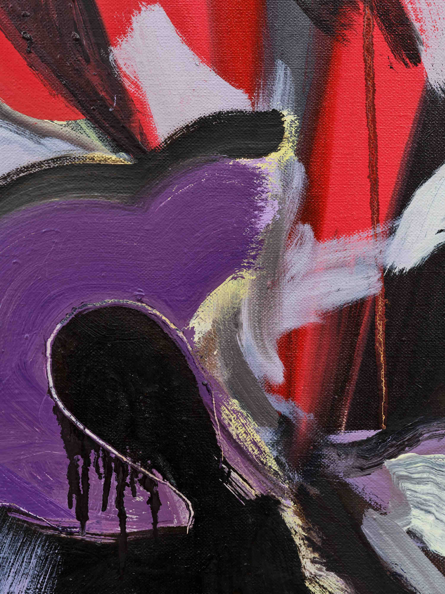 Detail, Invasive, 2023, oil on canvas, 158 x 114 cm | 62 x 45 in