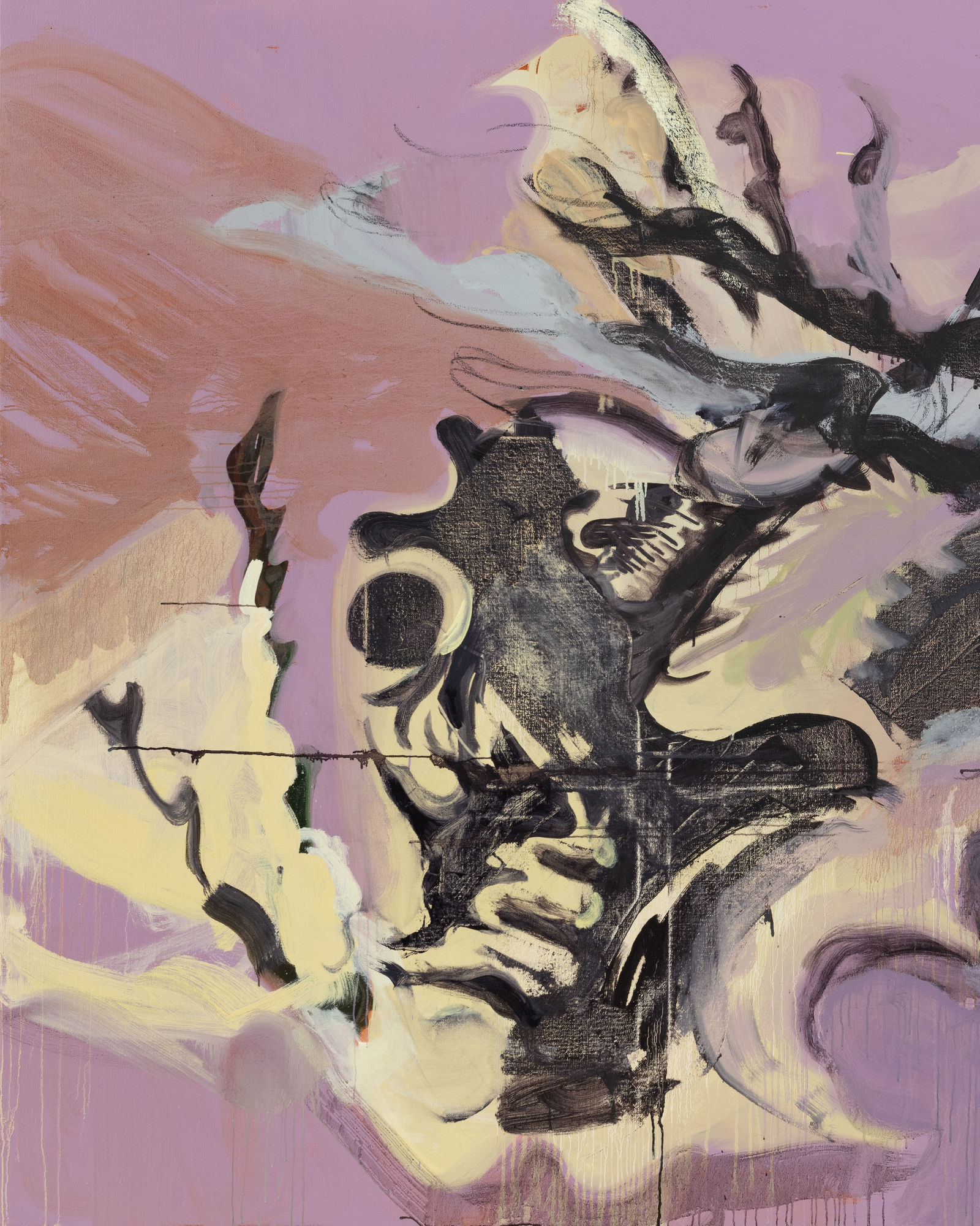 Detail, Flesh, 2024, oil on linen, 183 x 244 cm | 72 x 96 in