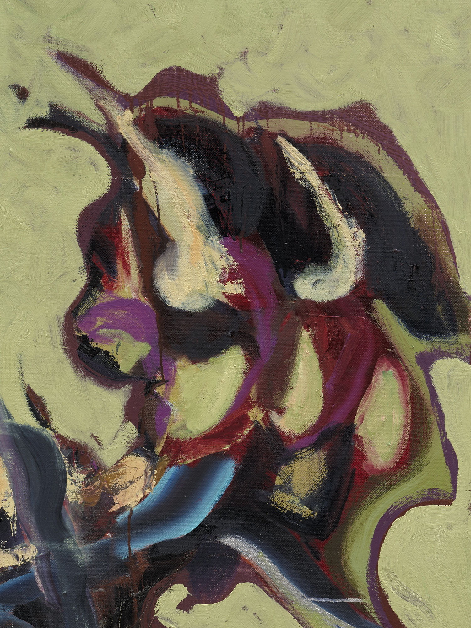 Detail, Invasive, 2023, oil on canvas, 107 x 140 cm | 42 x 55 in