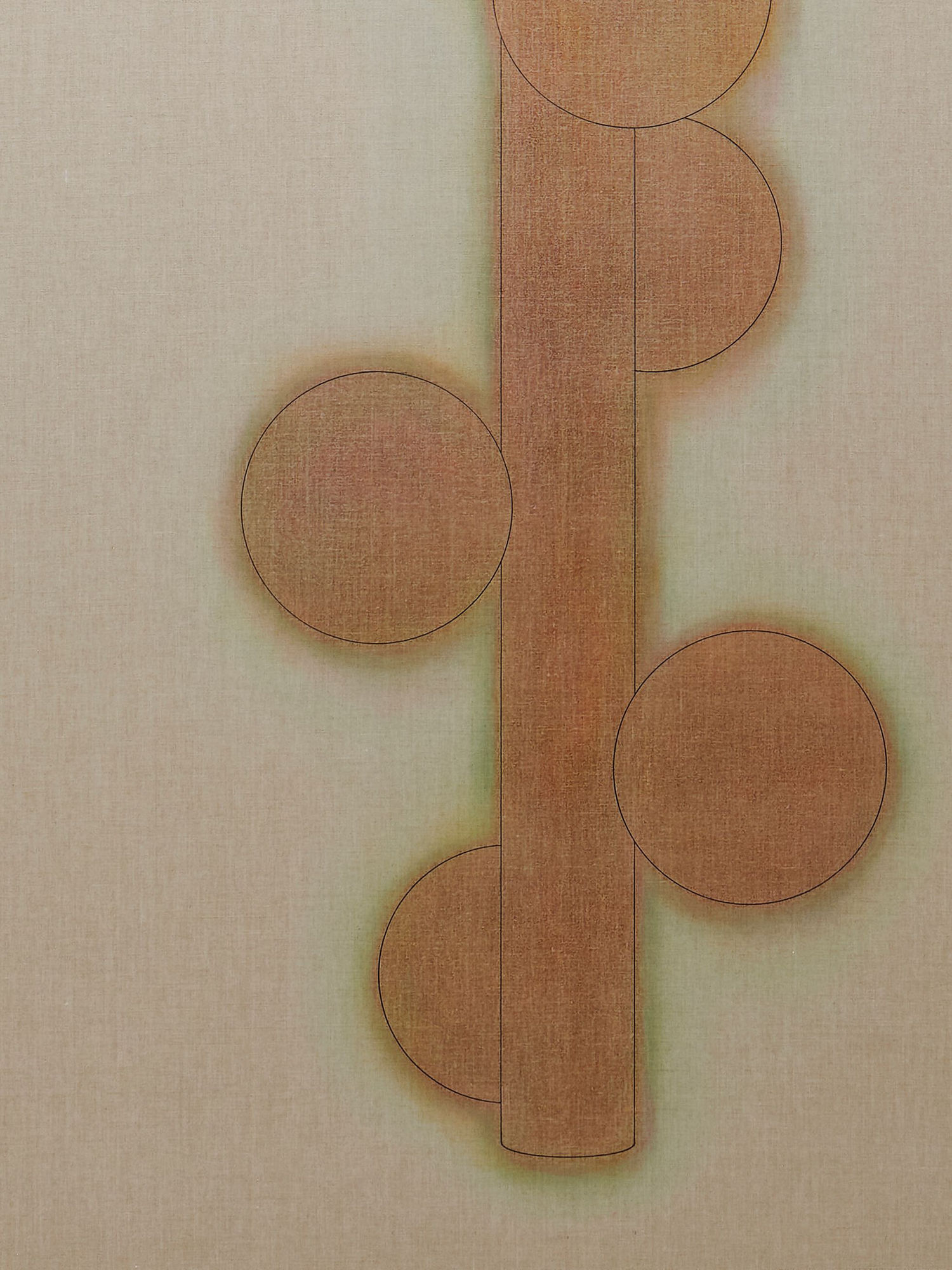 Detail, Tree, 2025, oil and pencil on linen in ash frame, 230 x 180 cm | 90 1/2 x 70 7/8 in