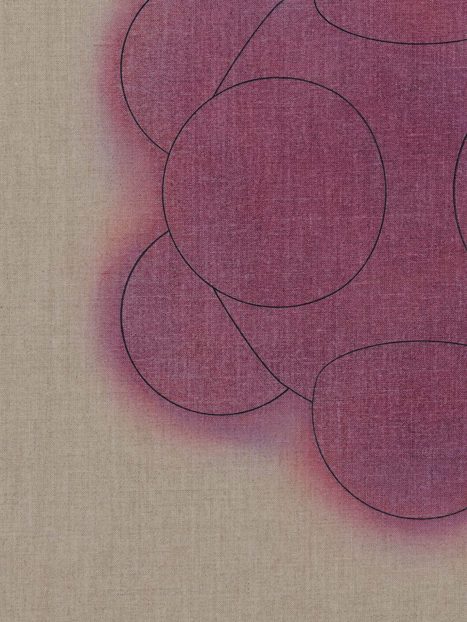 Detail, Particle, 2025, oil and pencil on linen in ash frame, 75 x 61 cm | 29 1/2 x 24 in