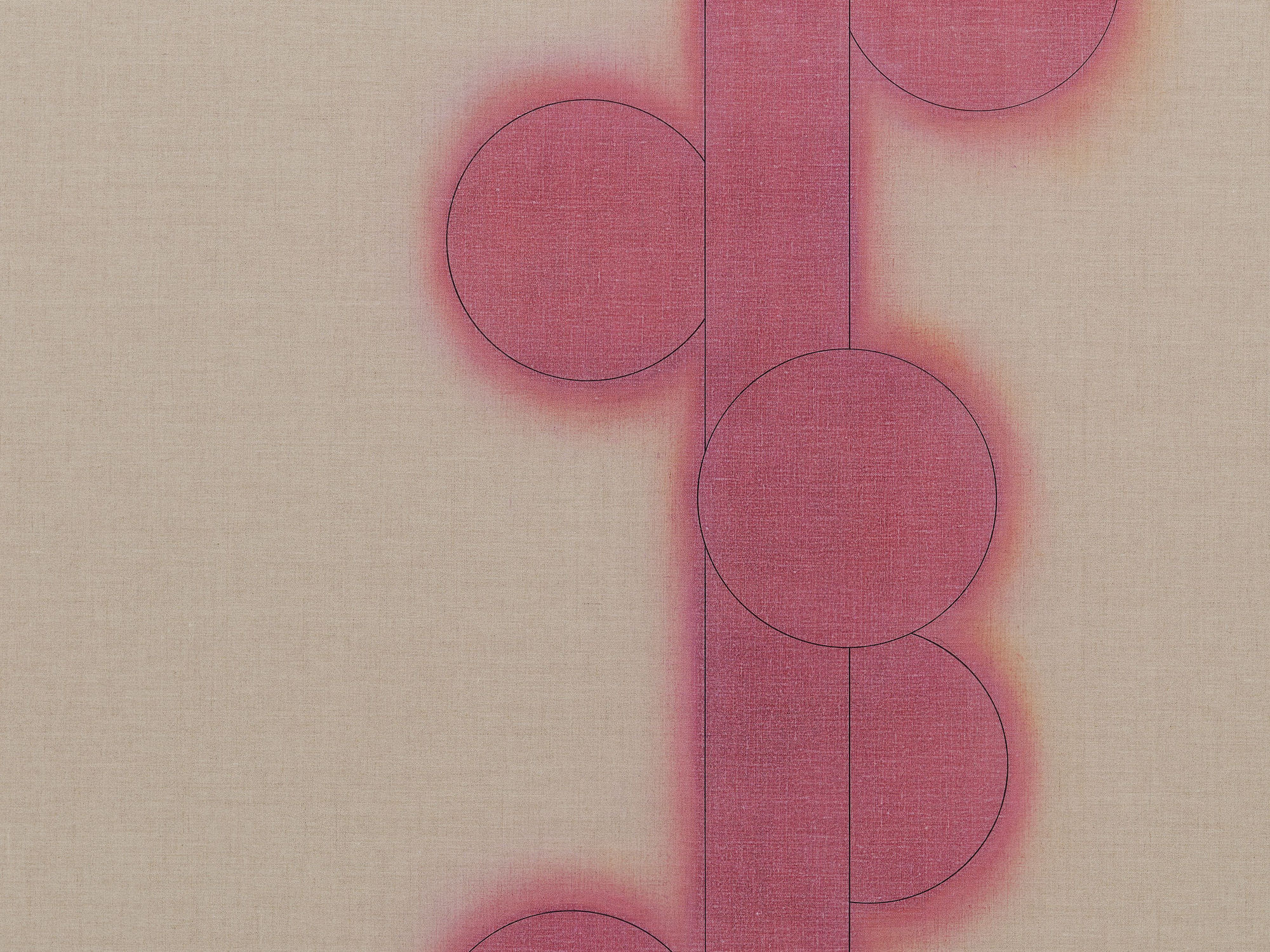 Detail, Tree, 2025, oil and pencil on linen in ash frame, 200 x 160 cm | 78 3/4 x 63 in