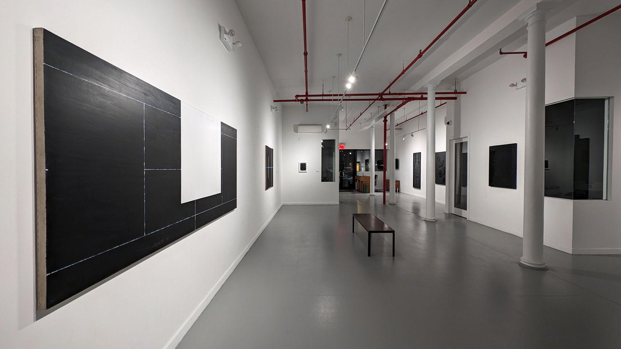 Installation view of our 2024 exhibition Artists on the Bowery Part 5 at Westwood Gallery NYC