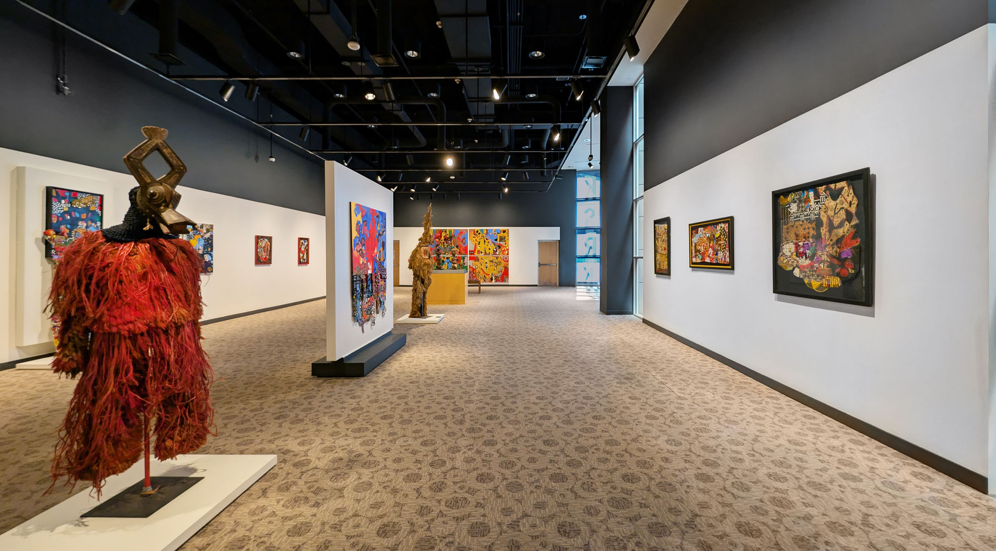 Installation view of Danny Simmons: The Journey to Everything at the Reginald F. Lewis Museum, Baltimore, MD, 2024