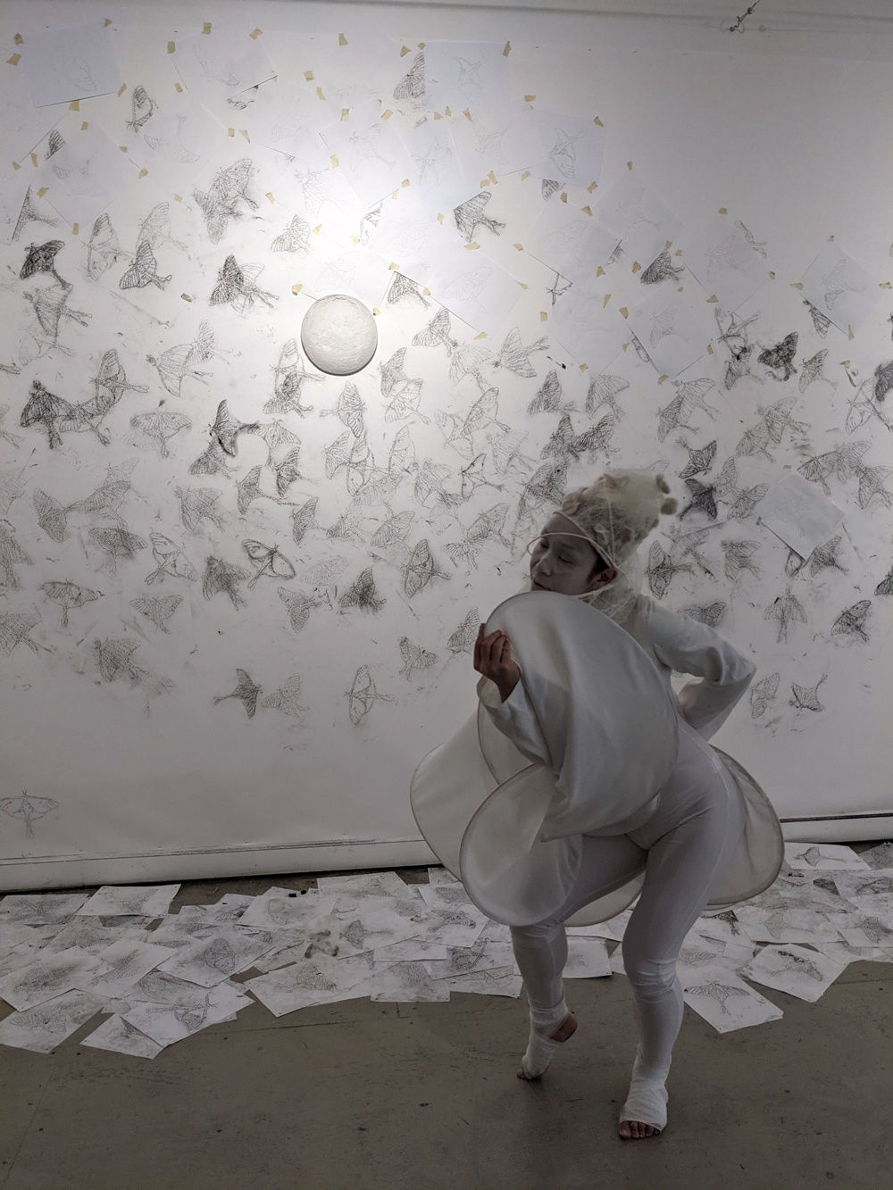 Installation view of Nobuho Nagasawa: Drawn to the Light at Westwood Gallery NYC 2021