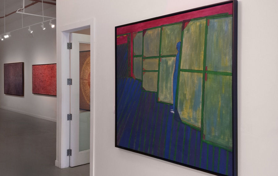 Installation view of 2017 exhibition James Juthstrom: Paintings from the Loft at Westwood Gallery NYC