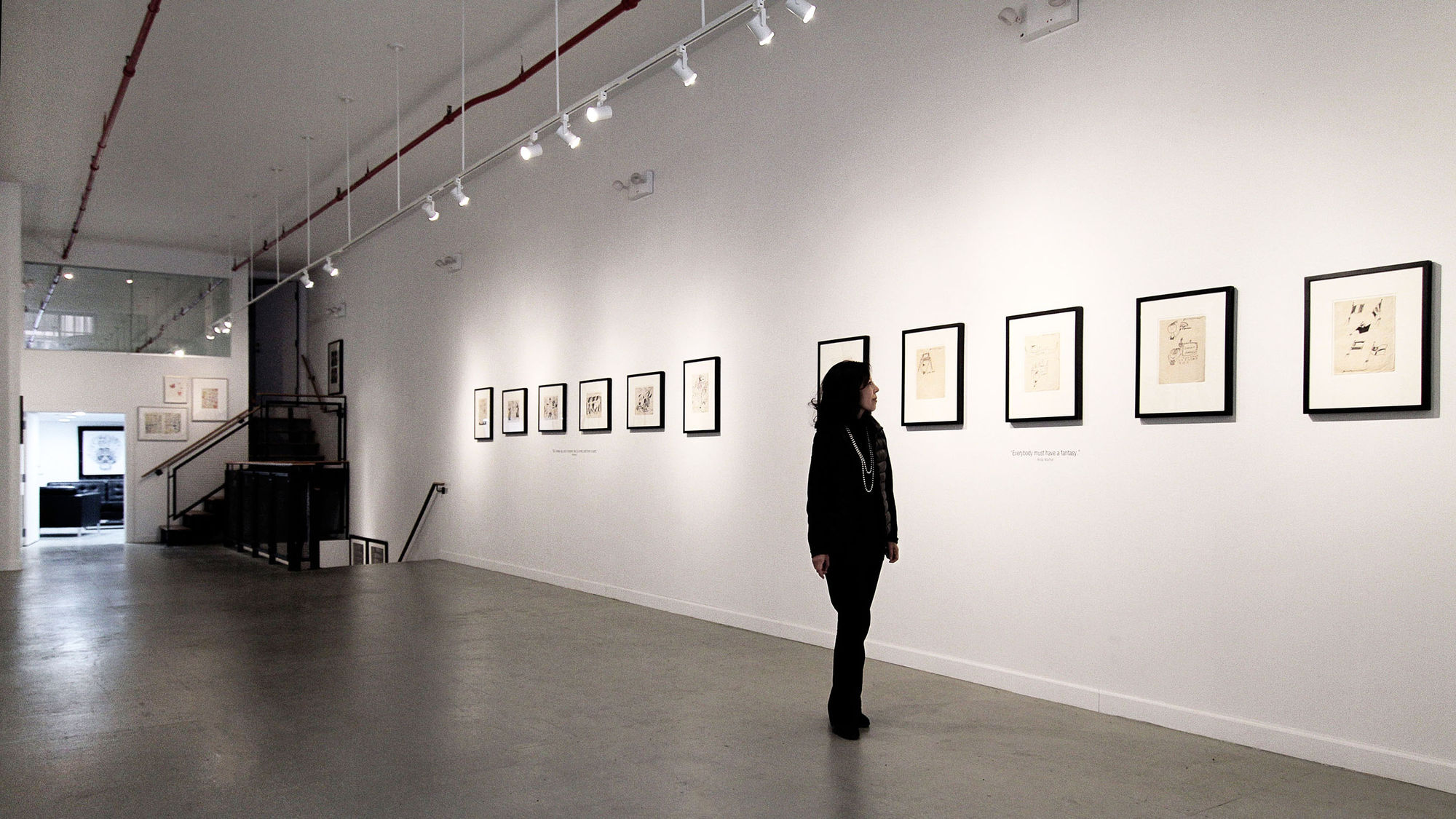 Installation view of 2016 exhibition Andy Warhol: Drawn to Dance at Westwood Gallery NYC