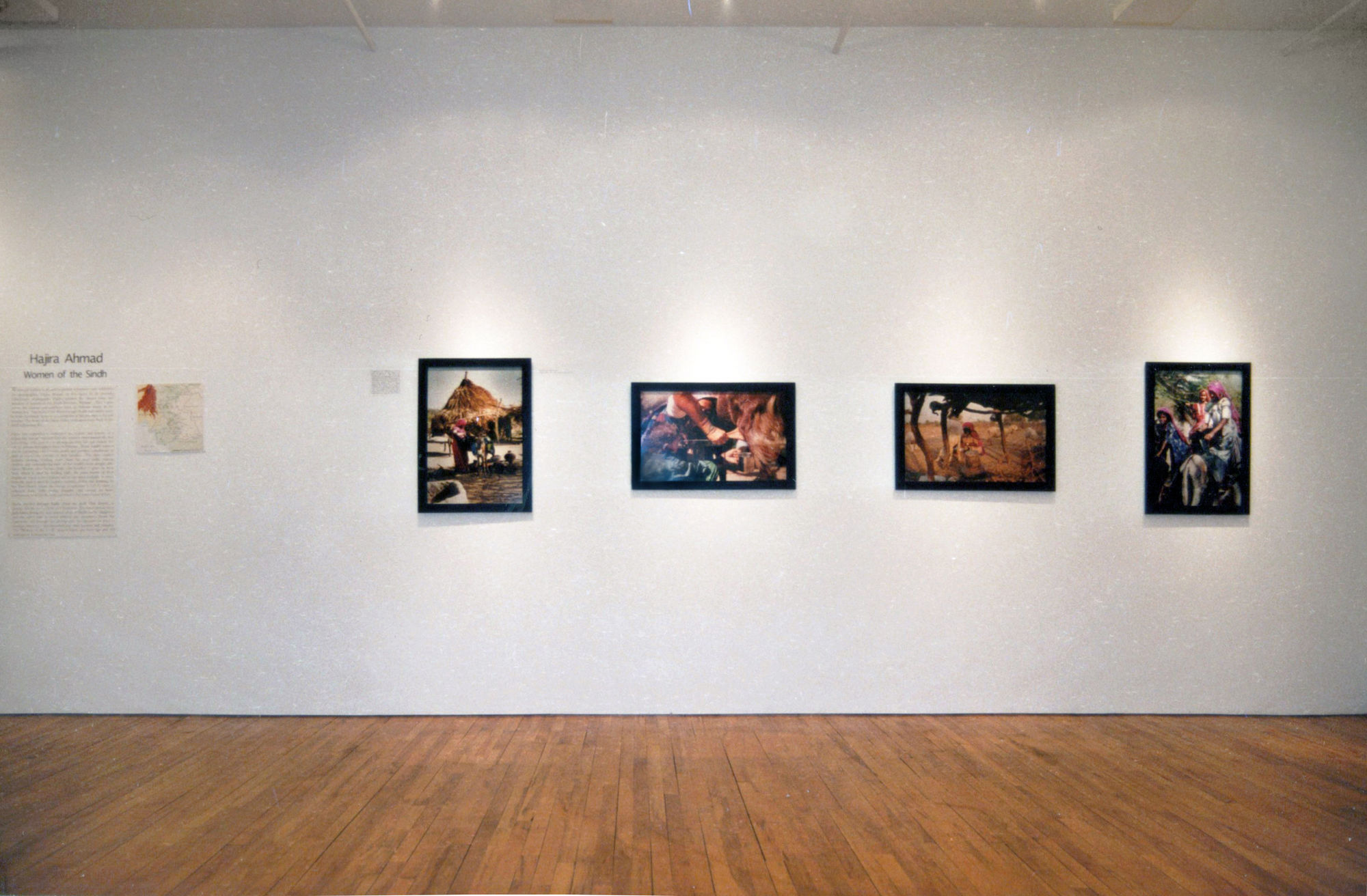 Installation View of 2002 exhibition 'Hajira Ahmad: Women of the Sindh' at Westwood Gallery NYC