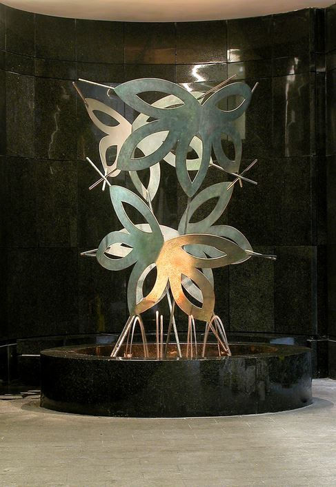 Large silver sculpture