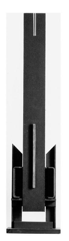 Black, wooden sculpture