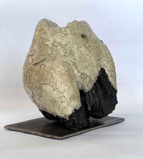 A sculpture of a female torso