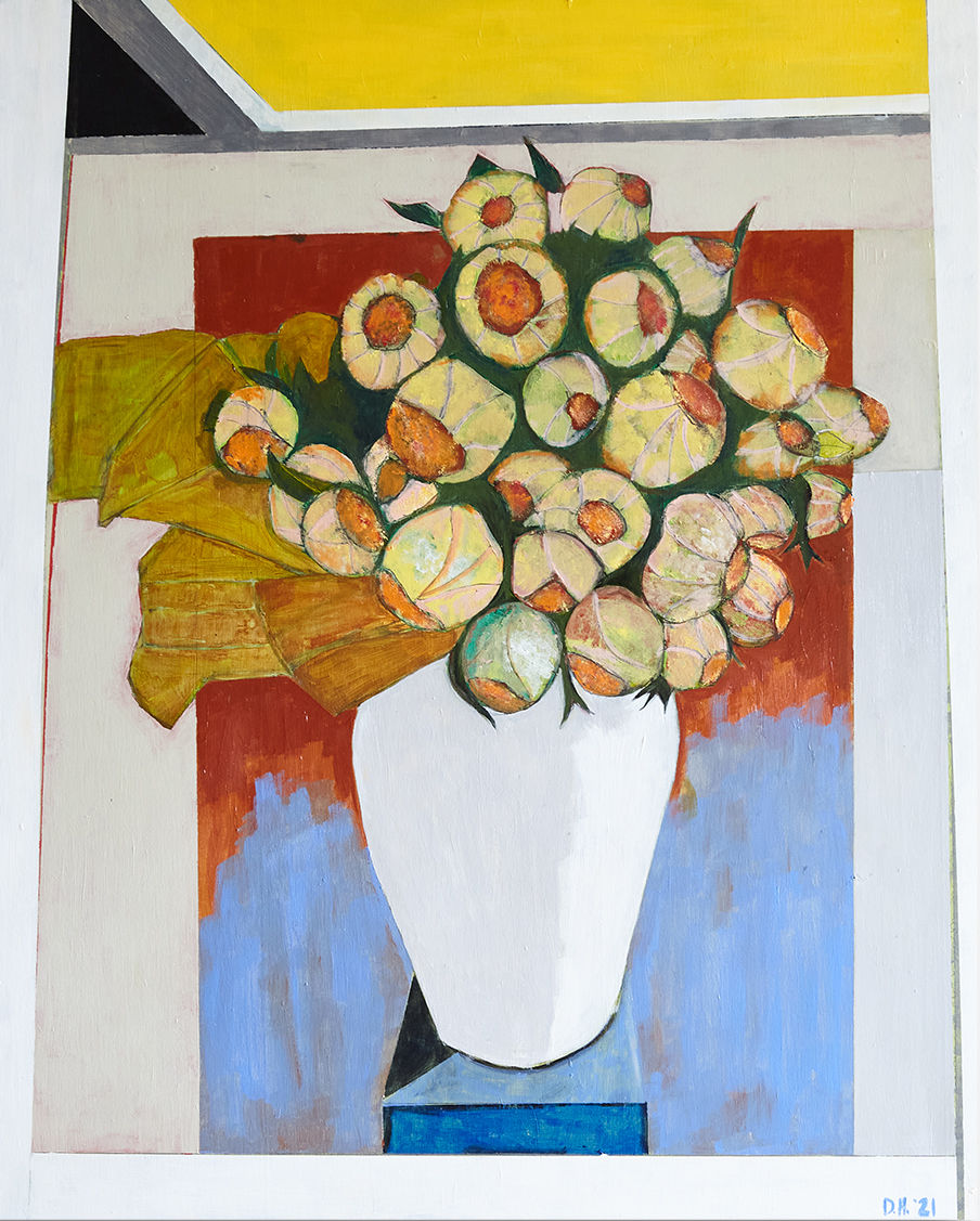 a colorful bouquet of flowers in a vase