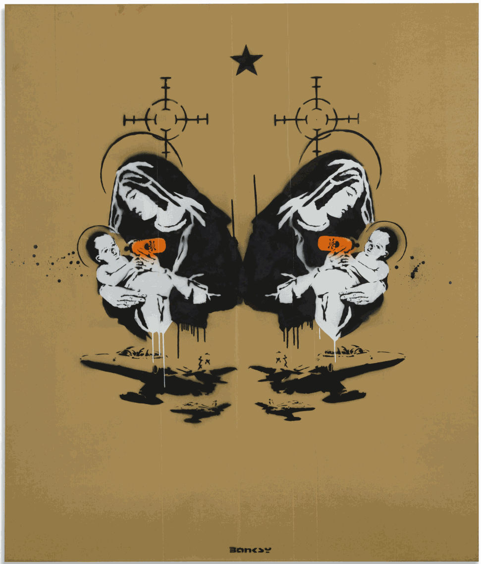 Toxic Mary (Double), 2003 Enamel and emulsion on cardboard 200.4cm x 170.2cm