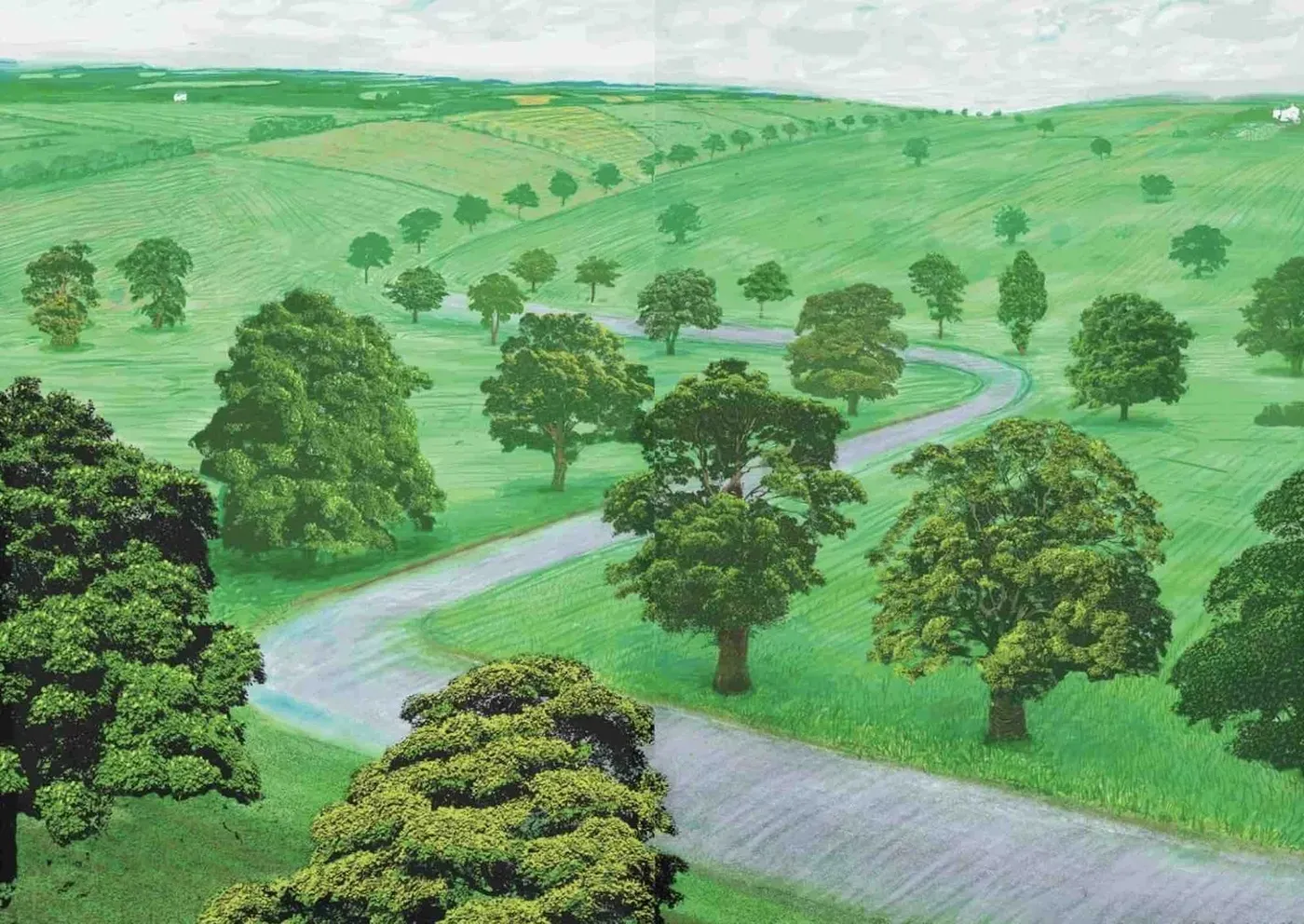 A BIGGER GREEN VALLEY, 2008 Inkjet printed computer drawing in colours, on two sheets of wove paper, mounted onto two aluminium panels Overall: 154 x 217 cm, Each: 154 x 108.5 cm Edition of 15 Price: Contact for pricing