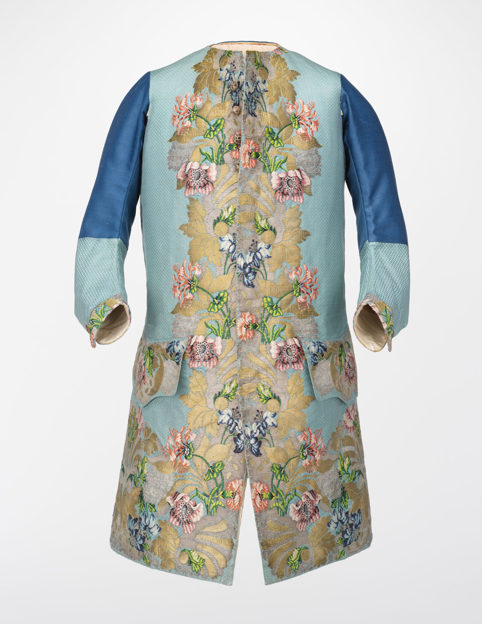 Waistcoat of brocaded silk the silk designed by Anna Maria Garthwaite (English) and woven by Peter Lekeux (English), 1747 The Met (C.I.66.14.2) Image © The Met