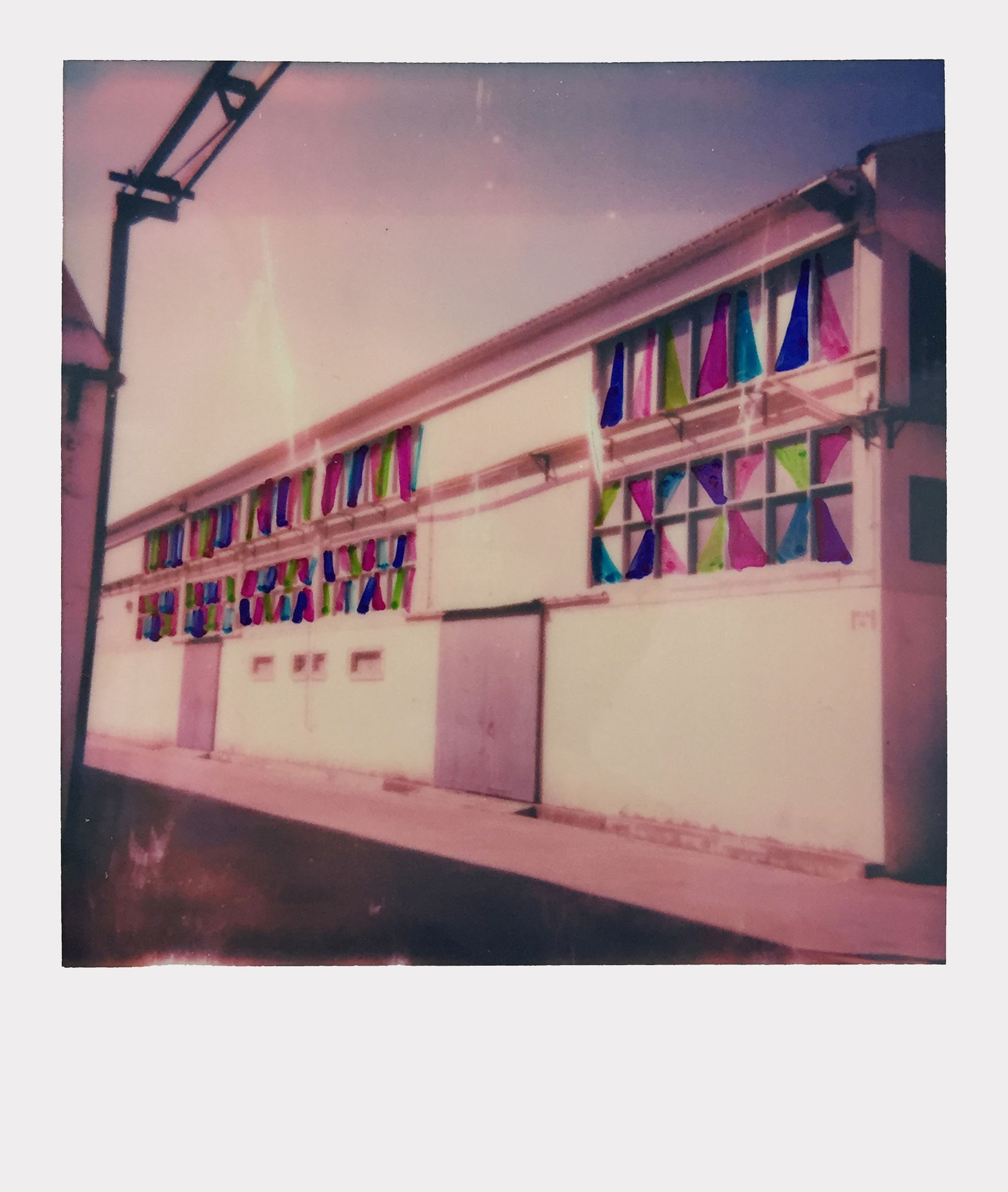 One of One (Barreiro Warehouse - Embellished), 2018 Polaroid with hand colouring