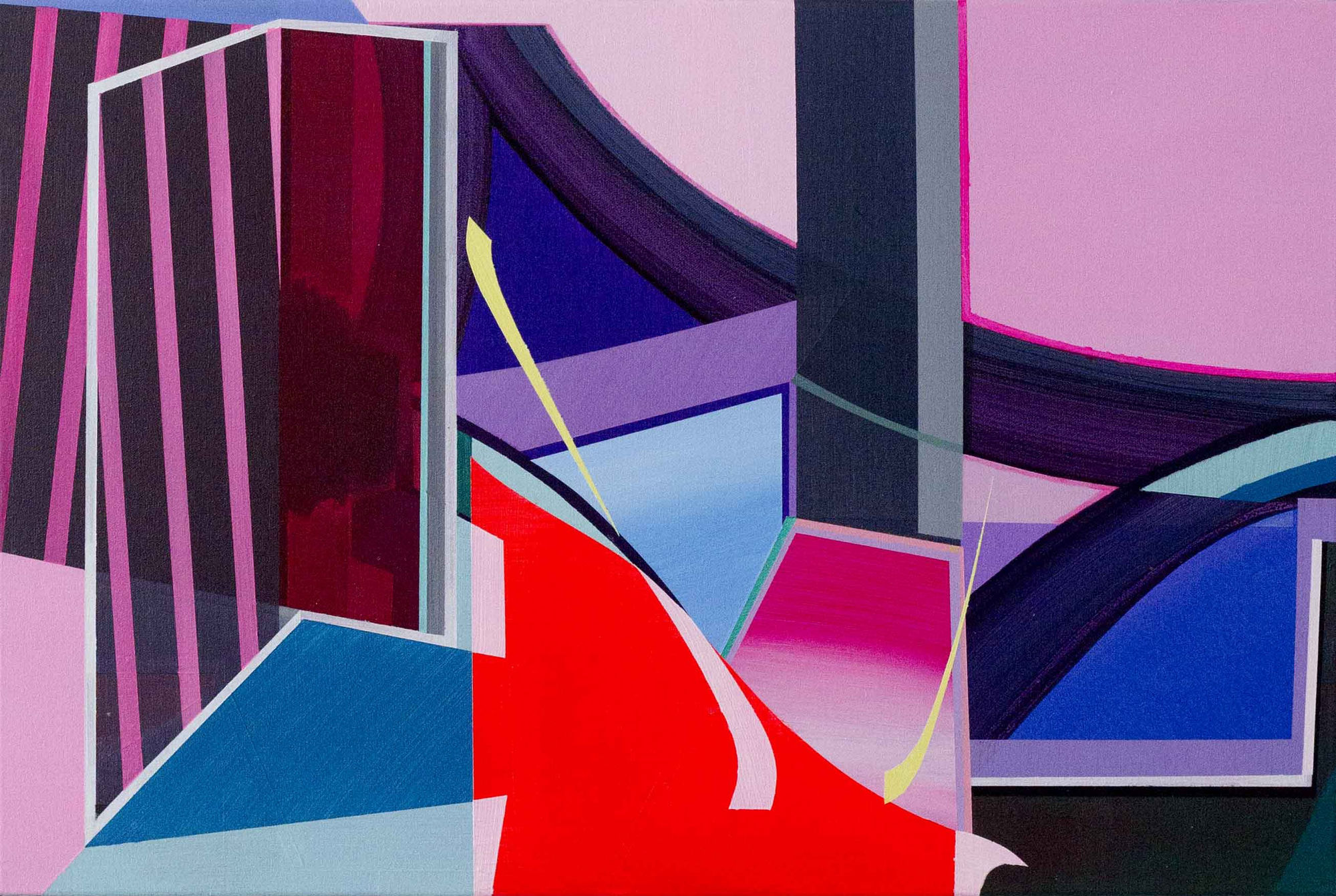 Stargate 4, 2023A, crylic on canvas, 20 x 30 in