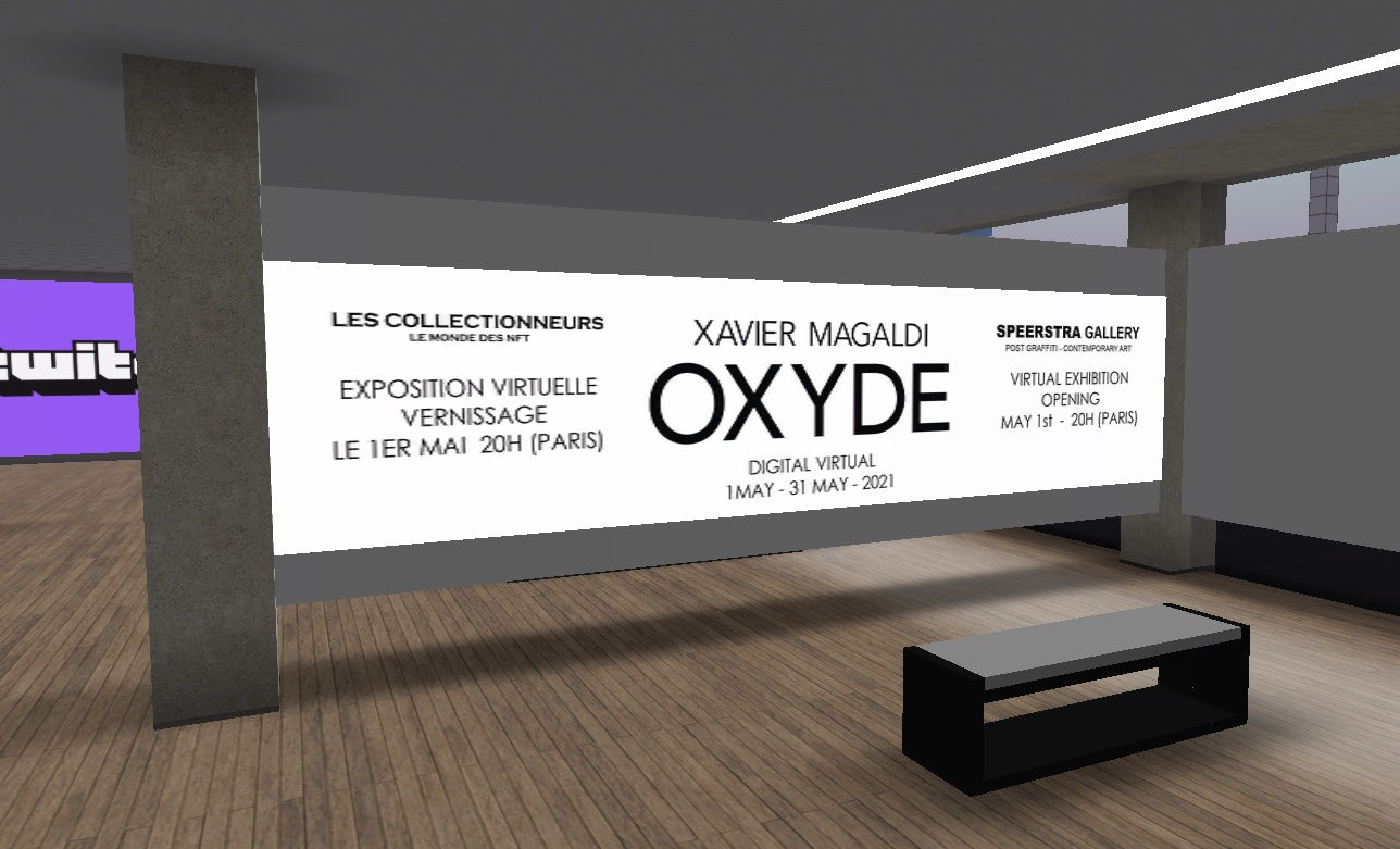 Speerstra Digital présente une exposition virtuelle de Xavier Magaldi "Oxyde" dans le Cryptovoxel Metavers