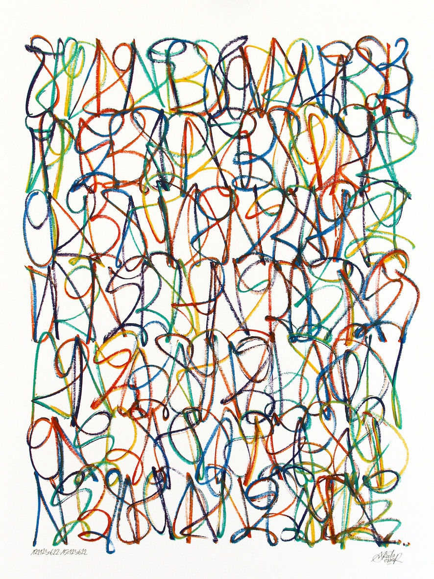 1221230622 - 1501230622 80 x 60 cm - 2022 encre sur papier / acrylic on paper