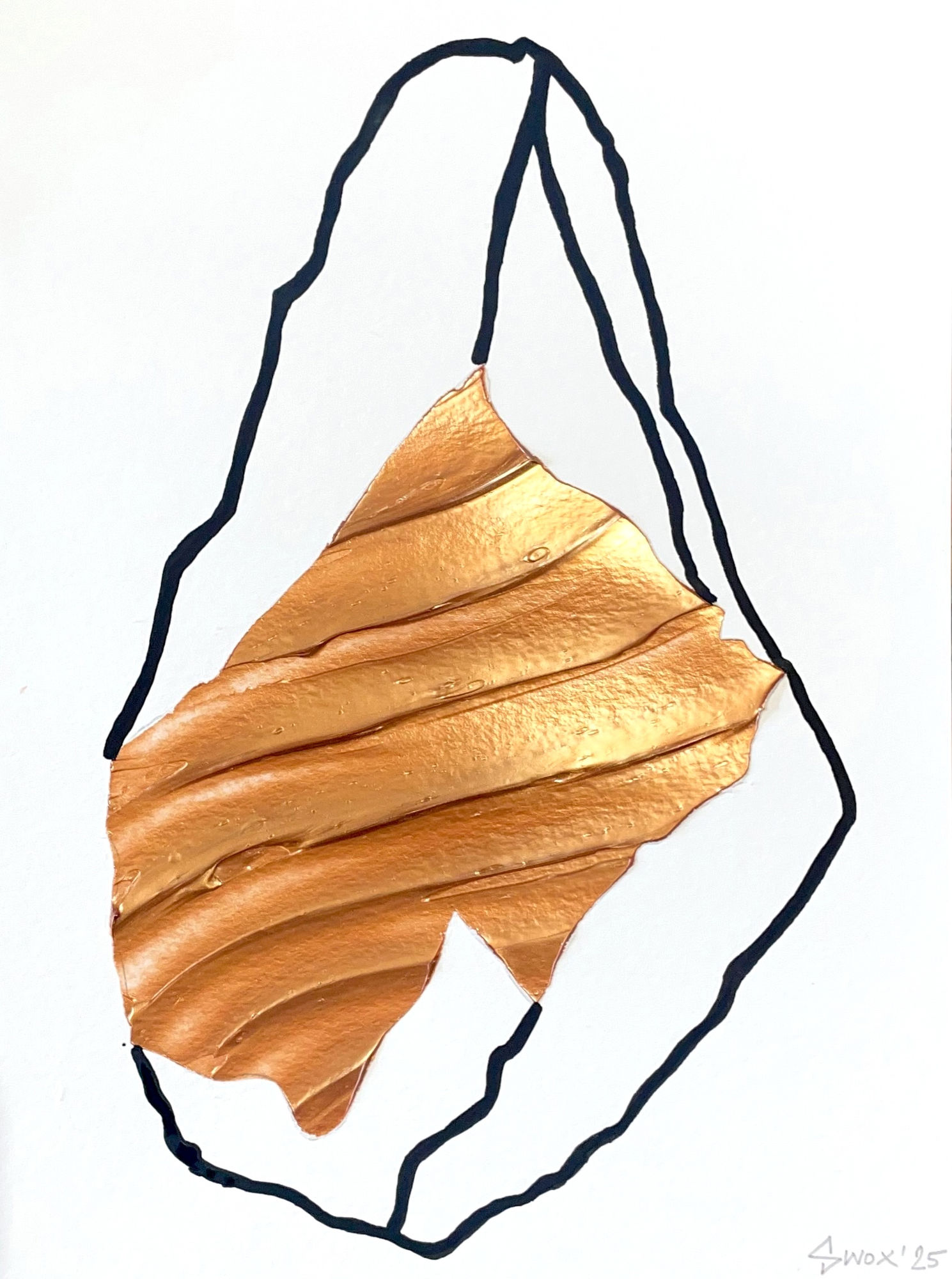 "BALLAST 1/3" 40 x 30 cm, 2025 acrylique et spray sur papier Hahnemühle 425 g/m2 acrylic and spray paint on Hahnemühle 425 g/m2 paper 800 €