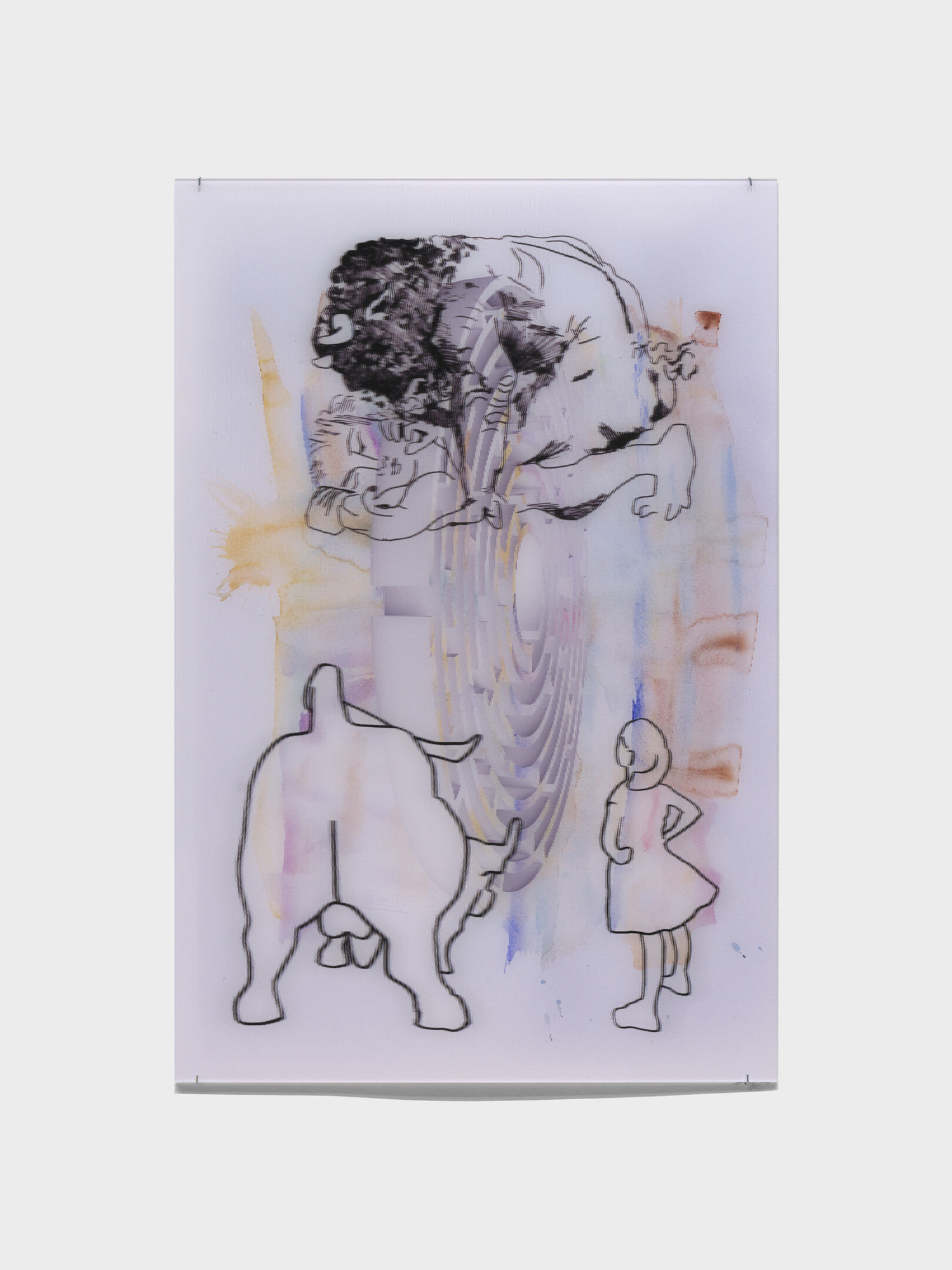 Aura Rosenberg Not that he couldn't get out (try to grasp my meaning here), but that he wouldn't want to get out, 2021 Lenticular print 35 3/8 x 23 5/8 in 90 x 60 cm Edition 1/3 + AP + EC