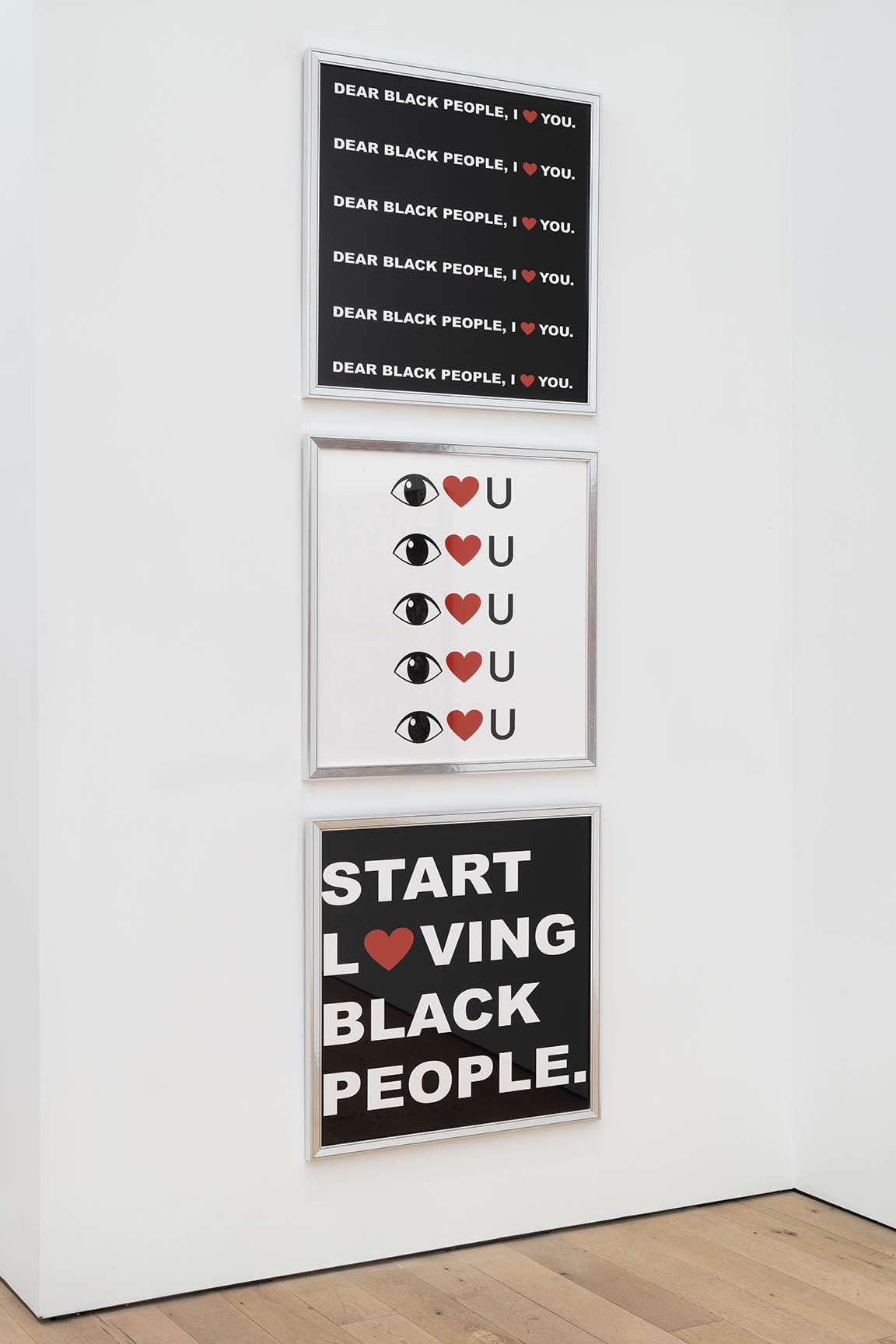 Mary Enoch Elizabeth Baxter aka Isis Tha Saviour Affirmations of Love, 2020 Giclee print on etching rag each: 30 x 30 inches (framed) 1/5