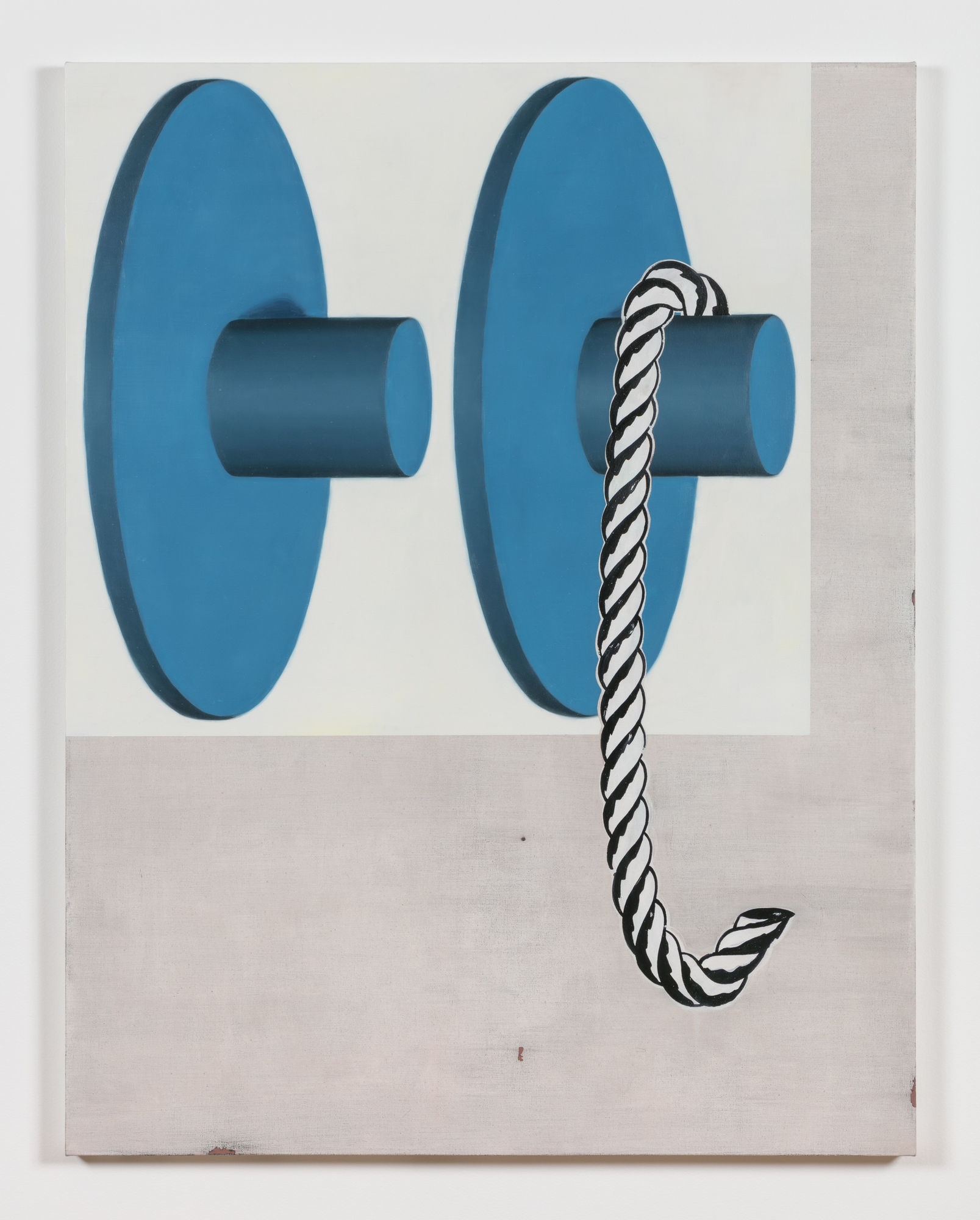 Anne Neukamp Reel, 2018 verso oil, egg tempera, acrylic on cotton 53 1/8 x 41 3/8 inches