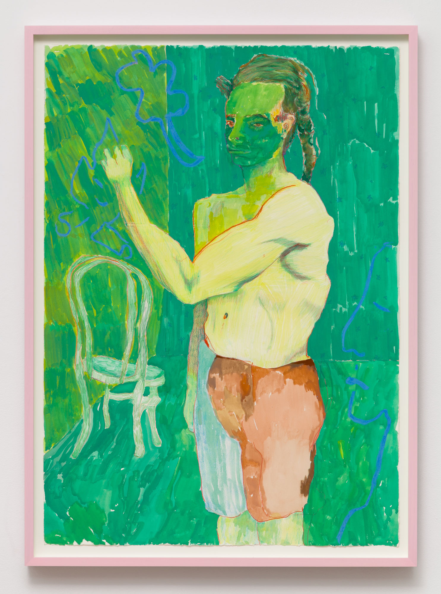 Alex Chaves Painter, 2016 Ink, paint, colored pencil, and marker on paper 44 3/4 x 33 1/2 in 113.7 x 85.1 cm