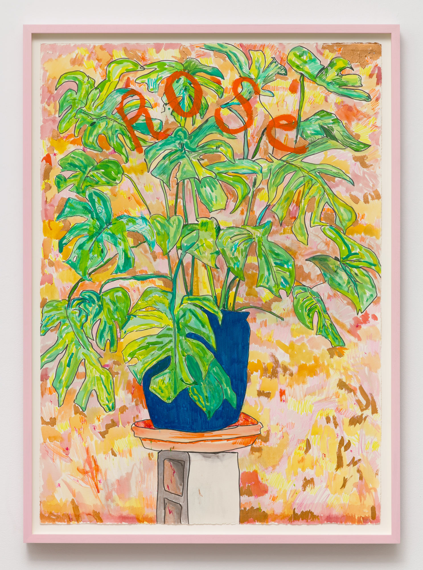 Alex Chaves Rose, 2016 Ink, paint, colored pencil, and marker on paper 44 3/4 x 33 1/2 in 113.7 x 85.1 cm