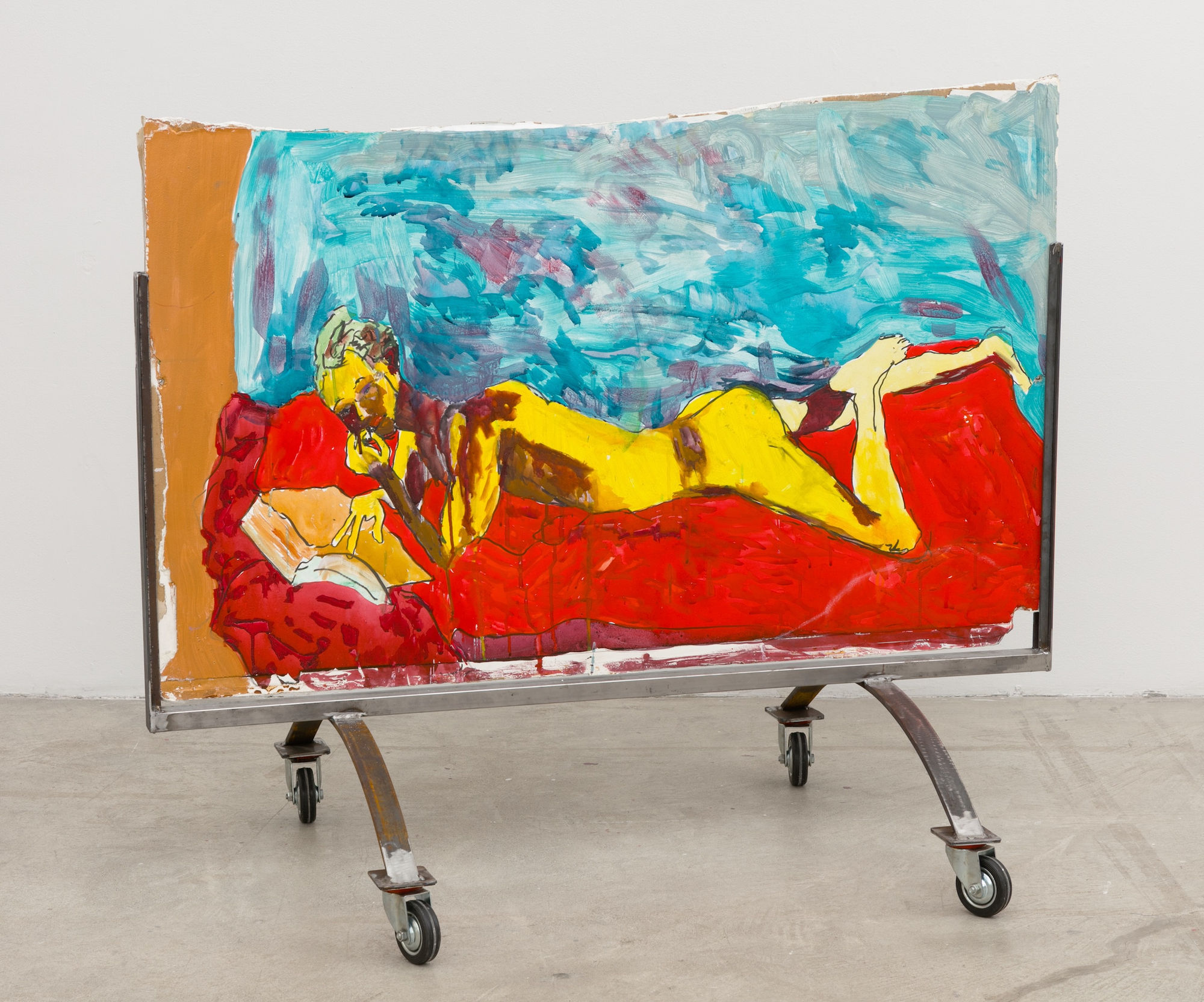 Alex Chaves Kouros Boy, 2016 Drywall, paint, pencil and steel 40 1/2 x 48 3/4 x 30 in 102.9 x 123.8 x 76.2 cm