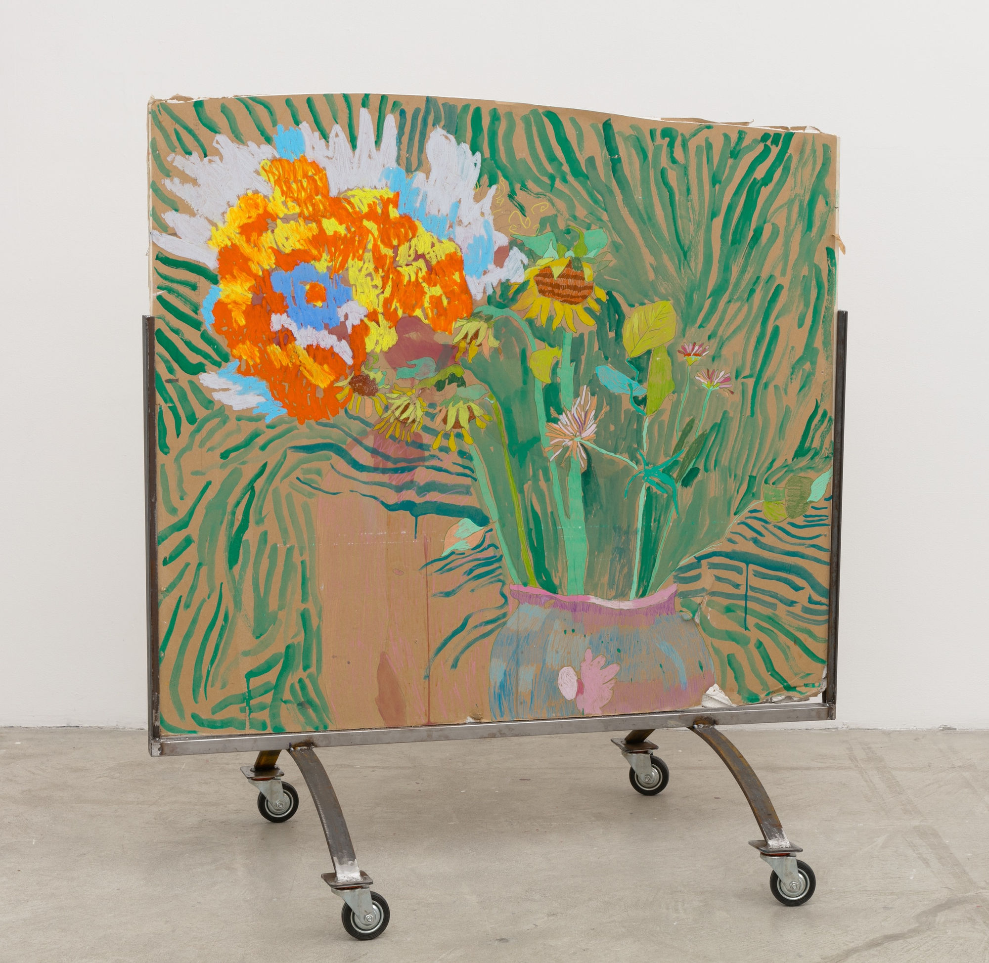 Alex Chaves Kouros Woman, 2016 Drywall, paint, pencil and steel 53 x 48 3/4 x 32 in 134.6 x 123.8 x 81.3 cm