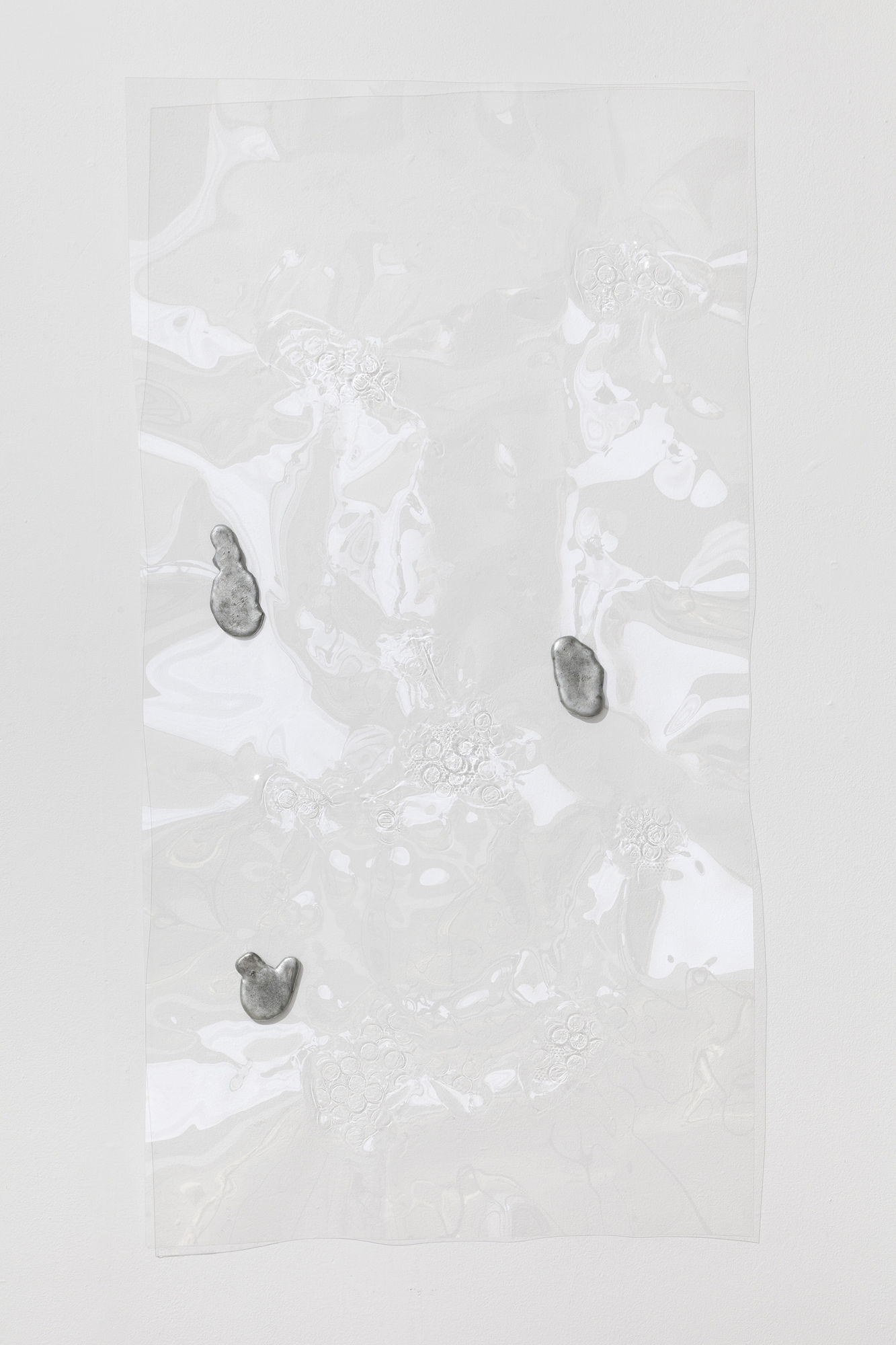 Jory Rabinovitz Fountain Relief 6, 2014 vacuformed plastic, melted pennies 48 x 24 inches
