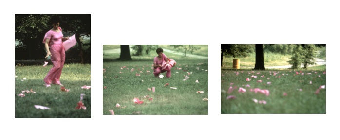 Maren Hassinger Pink Trash, 1982 chromogenic color prints 1/3