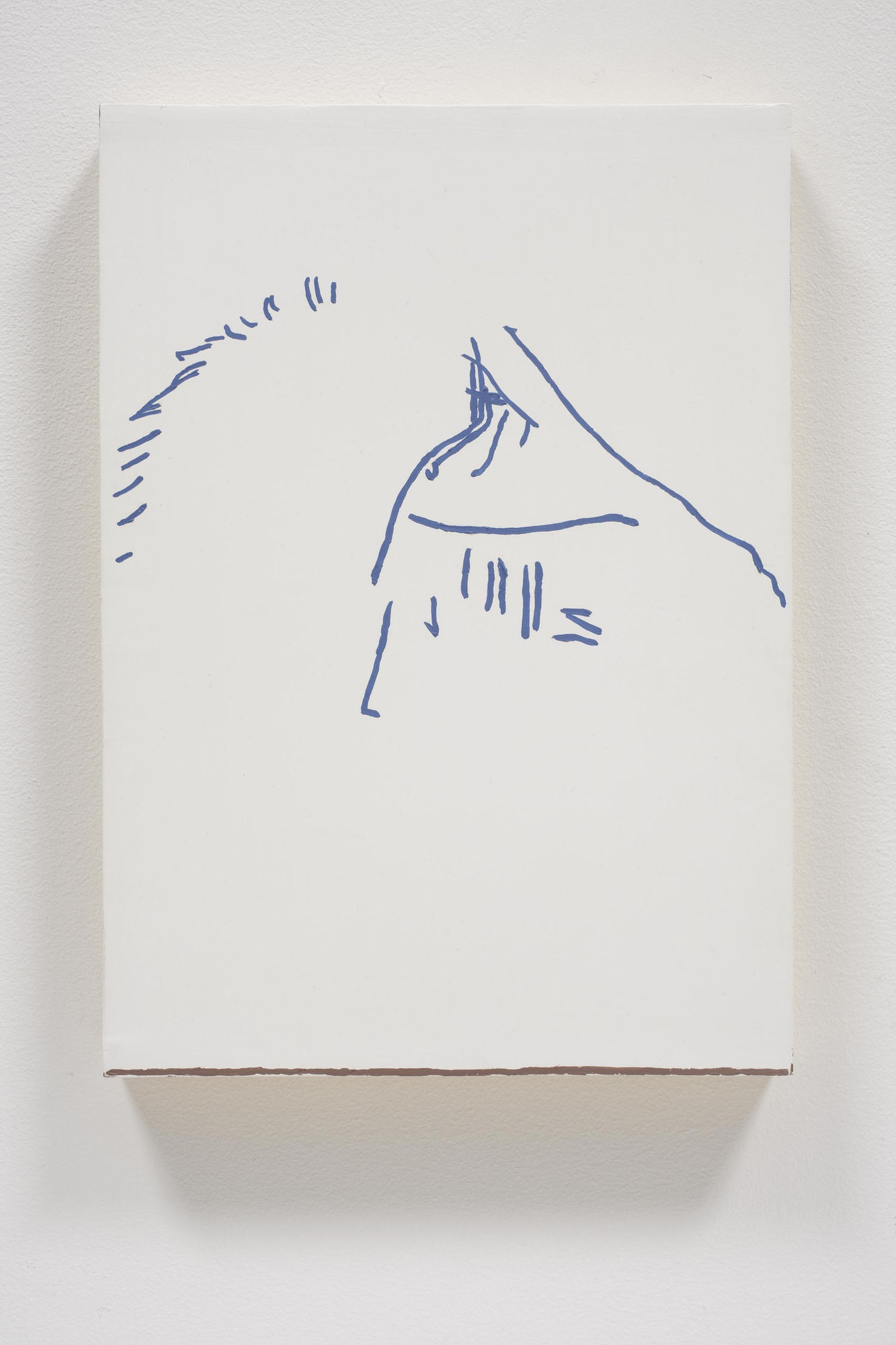 Richard Aldrich Untitled (French Bangs), 2003 oil and wax on panel 14 3/4 x 10 1/2 inches