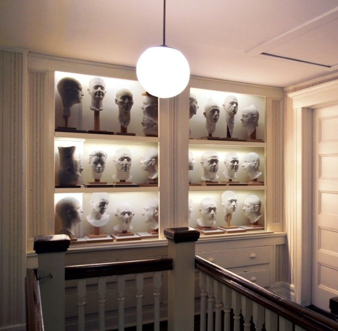 Barry X Ball Collection of Twenty-Four Plaster Heads, 19972007 plaster, wood stands Dimensions variable