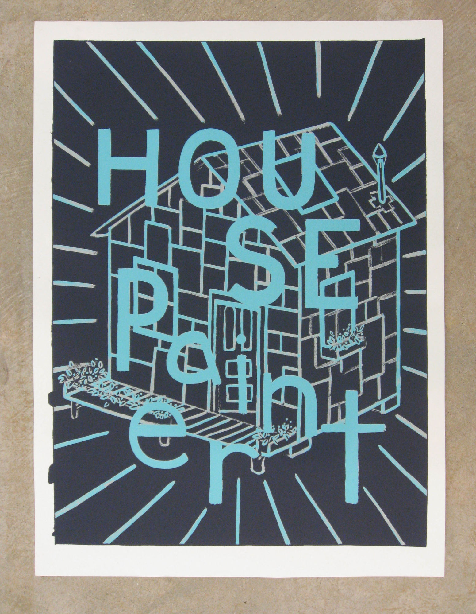 Andy Cross House Painter 2-D Print, 2012 silkscreen 30 x 22 inches