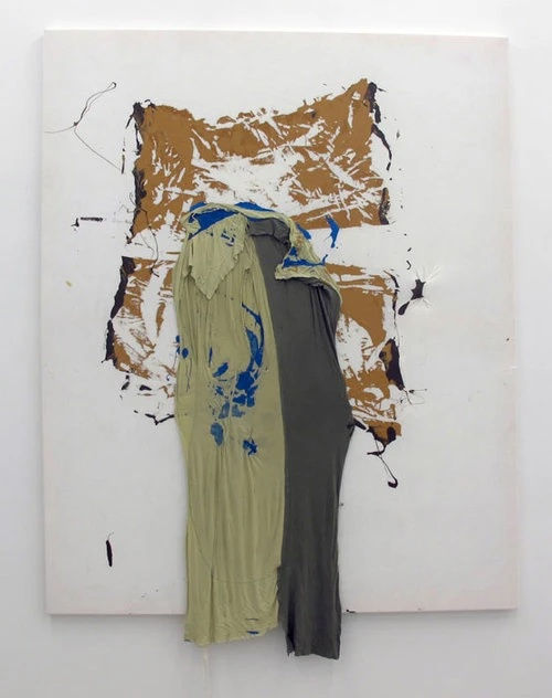 Leif RItchy Couch Surfer, 2010 Acrylic and mixed media on tencel 84 x 68 in