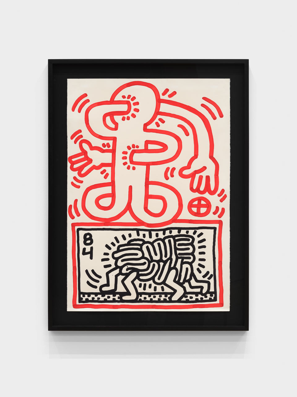 Keith Haring Untitled, 1984 Sumi Ink on paper 39 3/8 x 27 1/2 in; 100 x 69.8 cm 45 3/4 x 34 x 2 in; 116.2 x 86.4 x 5.1 cm (framed) (KH_140)
