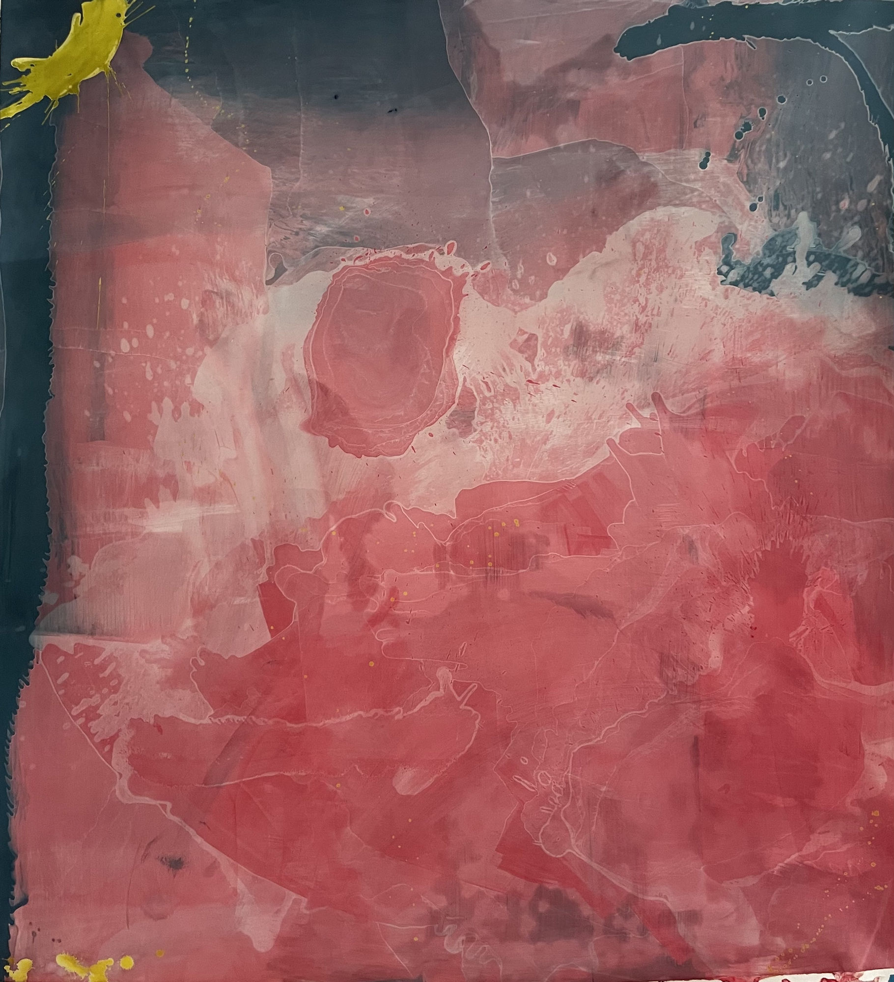 Rolling In The Foment II Oil and ink on paper 166 X 149 cm