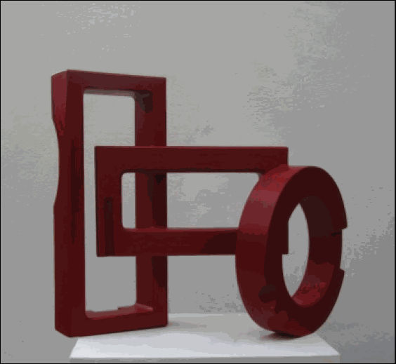 JJ Moros Ensamble V 2013 Hierro laqueado 60 x 75 x 34 cm