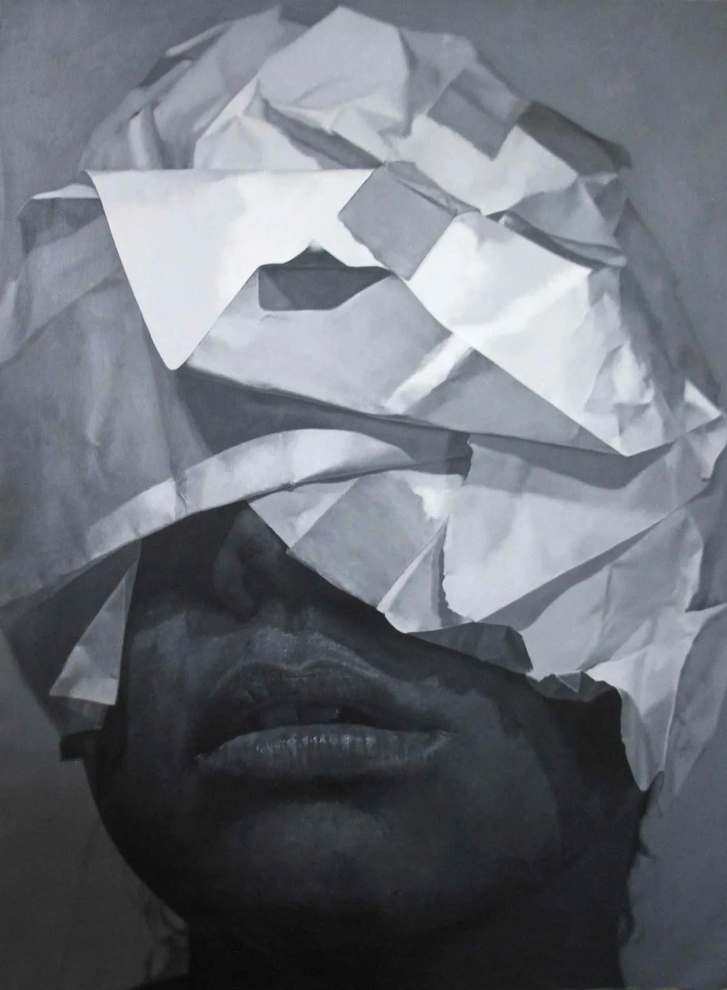 Hedwin Carreño, Sumisión (2019), Óleo sobre tela, 170 x 120 cm