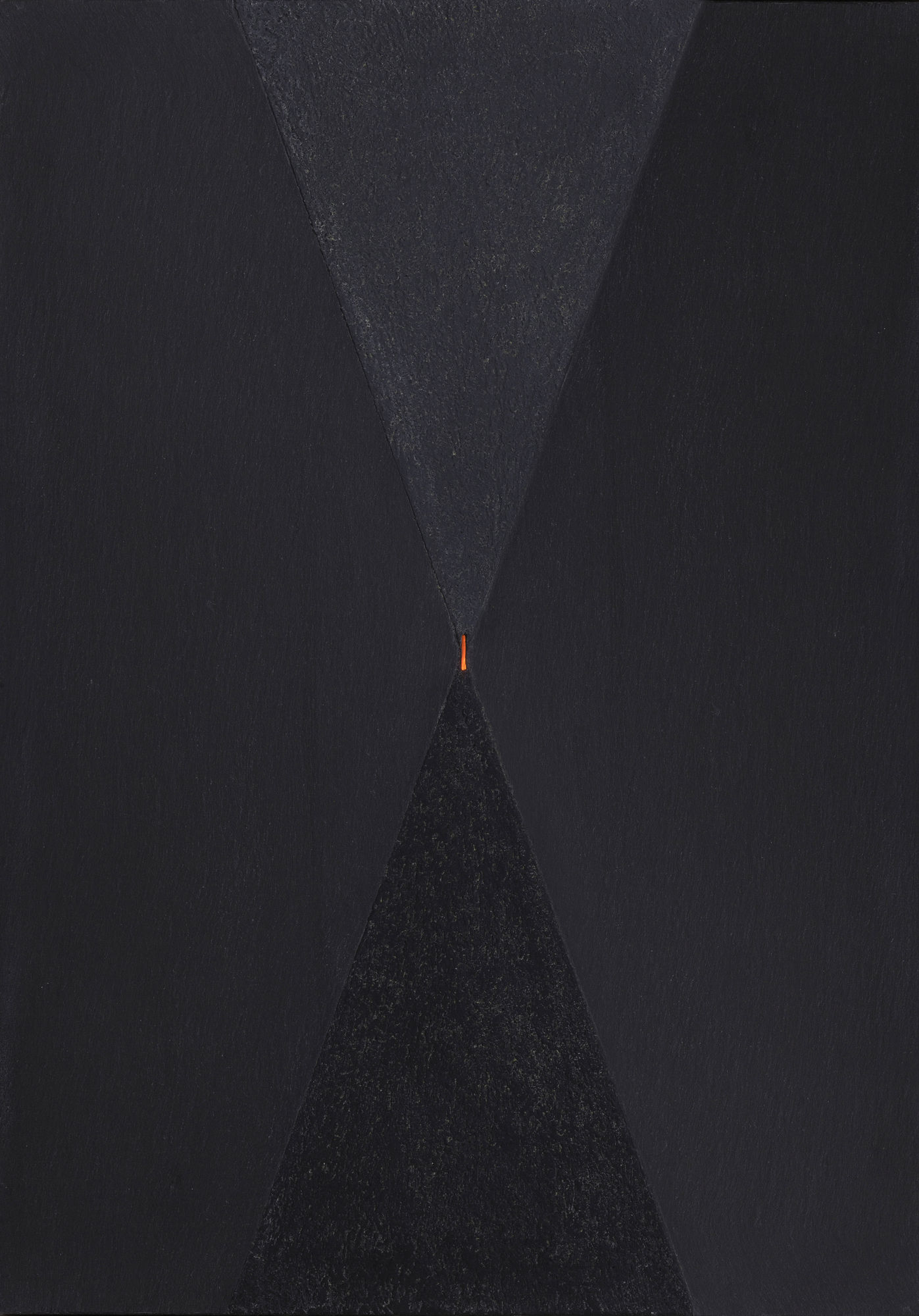 Elio Marchegiani, Clessidra con punto luce, 1991, Tecnica mista, 70 × 50 cm