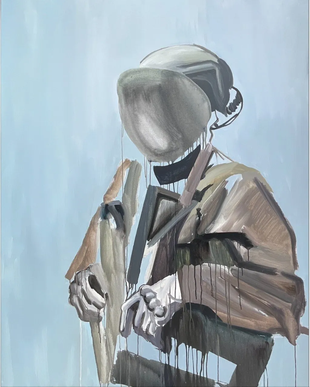 Lesia Khomenko Unidentified Figure, 2022 acrylic on canvas, 150 x 120 cm