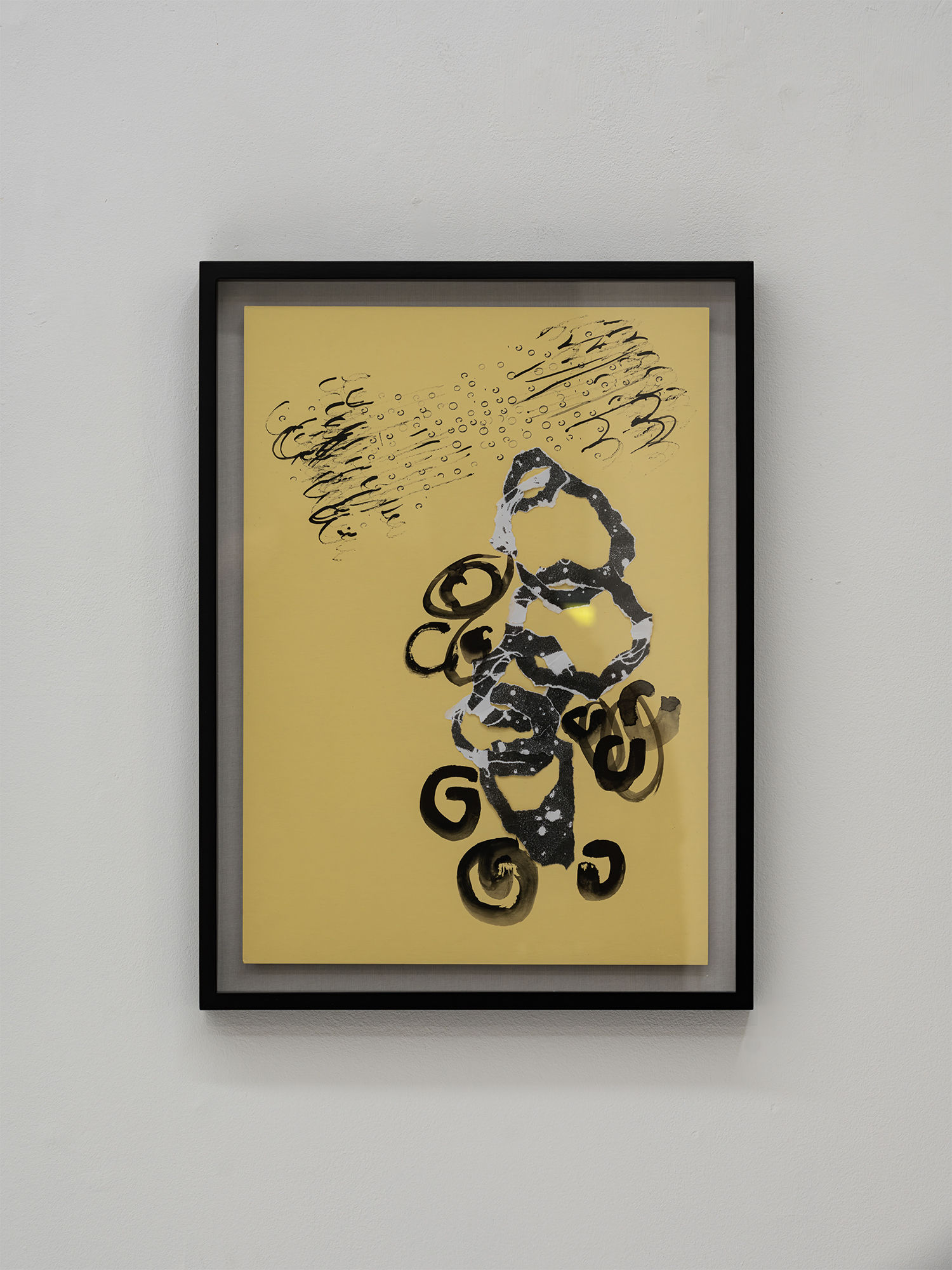 Delines, Murmur/ation, 2025 Xerox cut-out collage on cardboard, aqua retarder (selection of 7 from a set of 27)